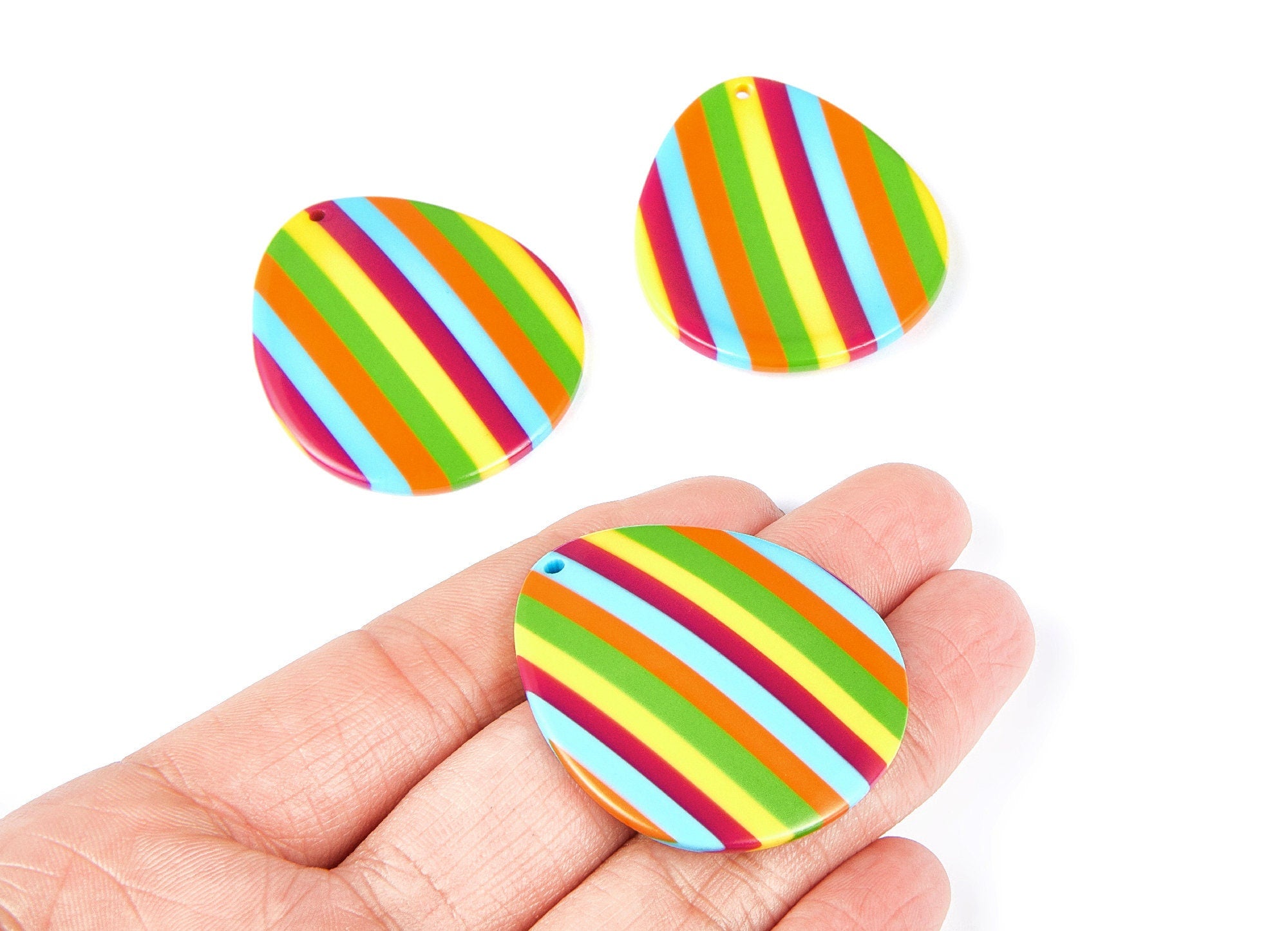 Acetate Drop Earring Charms - Acrylic Drop Pendant - Earring Findings - Jewelry Supplies - Color Code: A113 - 44.4x37.92x2.9mm - AC1247B - DOMEDBAZAAR