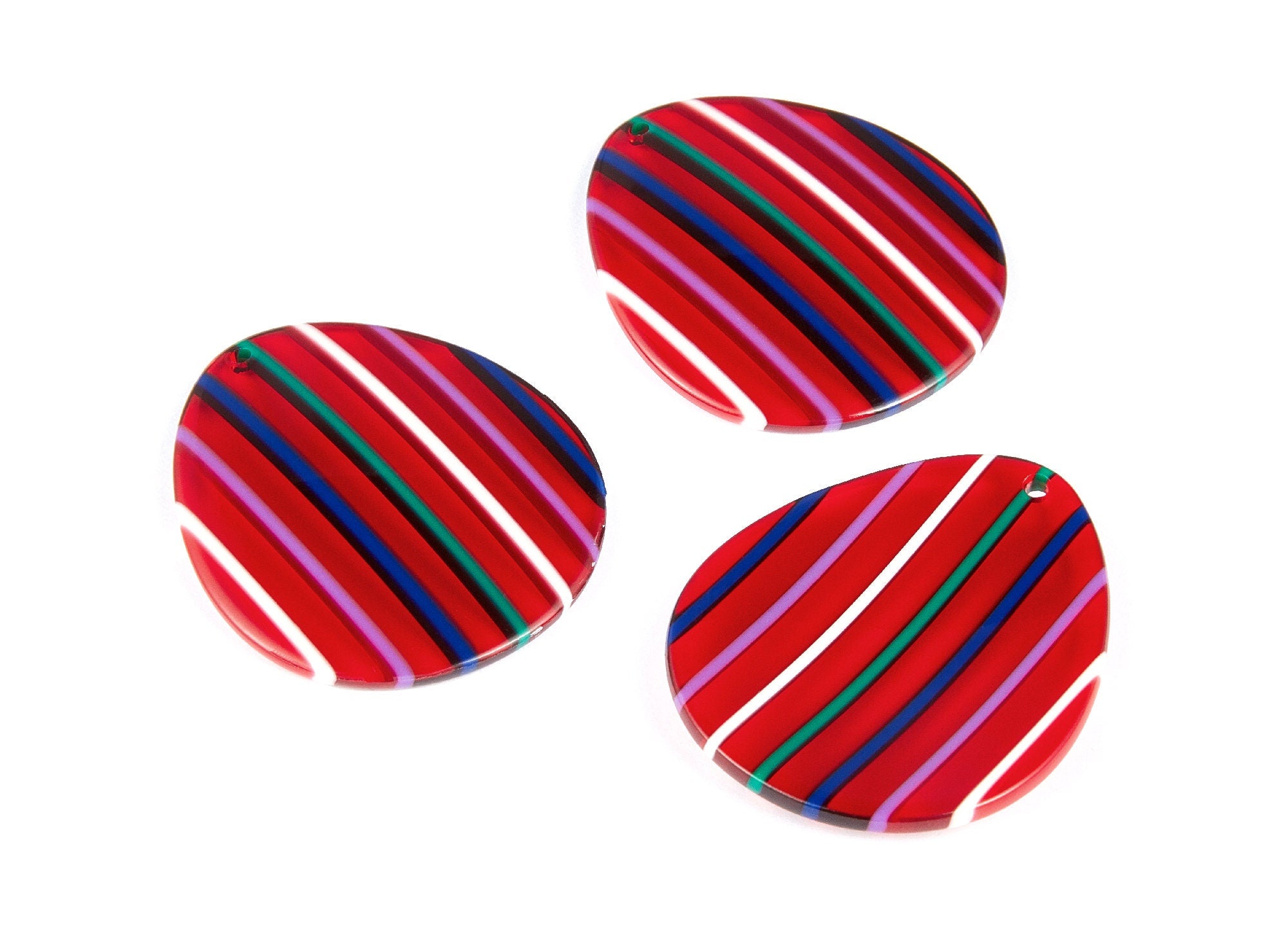 Acetate Drop Earring Charms - Acrylic Drop Pendant - Earring Findings - Jewelry Supplies - Color Code: A112 - 44.4x37.92x2.9mm - AC1247C - DOMEDBAZAAR