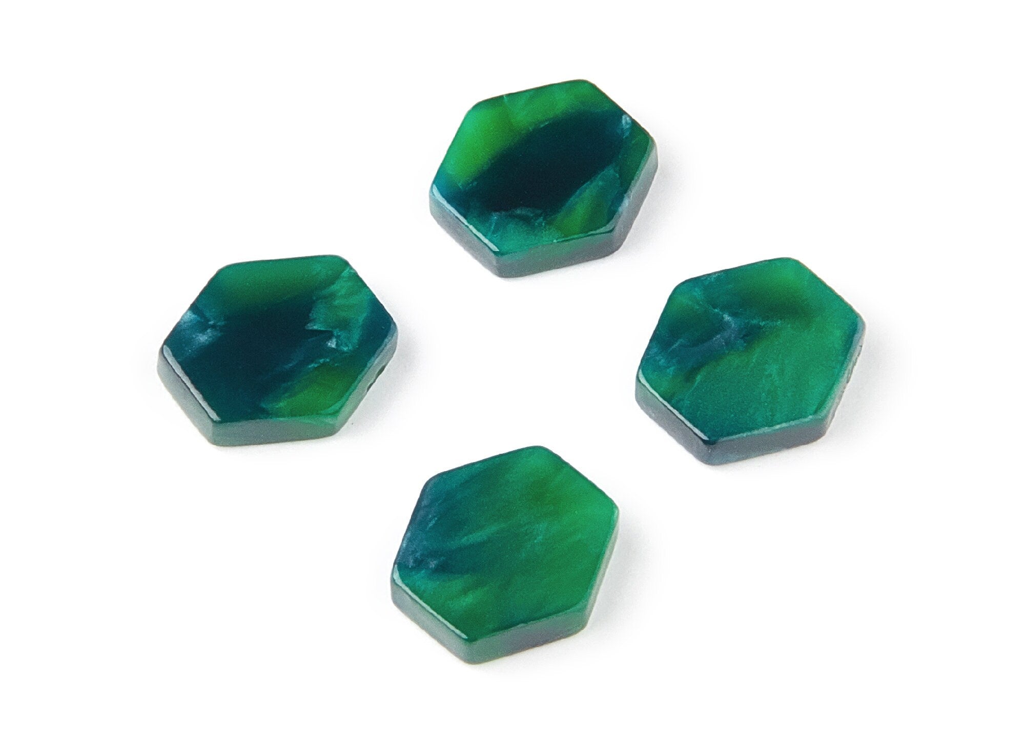 Acetate Hexagon Earring Charms - Hexagon Pendant - Earring Findings - Jewelry Supplies - Color Code: A13 - 11,9x11,45x2,86mm - AC1293A - DOMEDBAZAAR