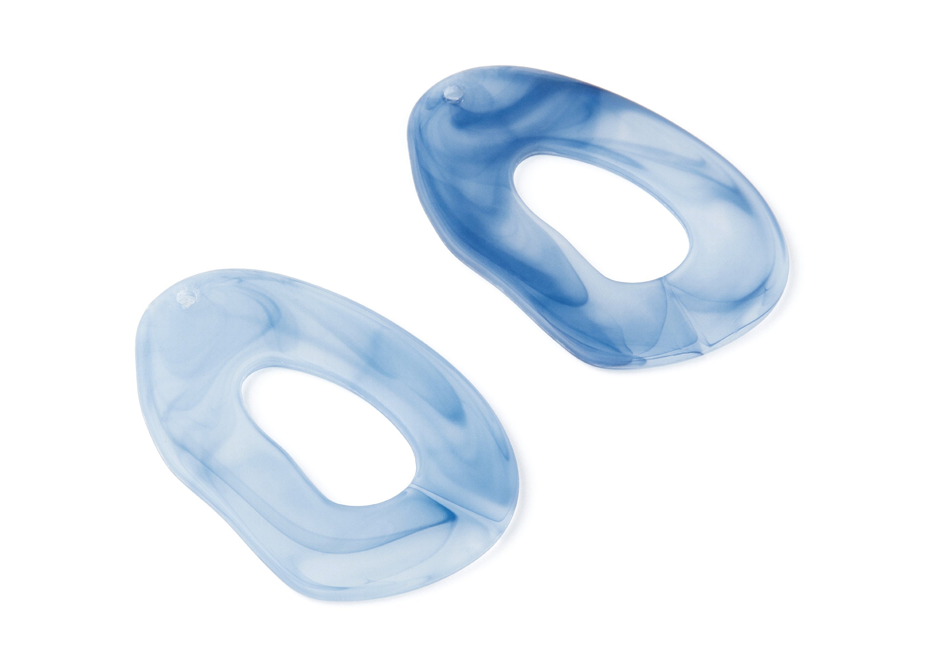 Resin Charms - Resin Earrings - Oval Shaped Earrings Charms - Earring Findings - Jewelery Making - 55.97x35.8x2.75mm - AC1297B - DOMEDBAZAAR