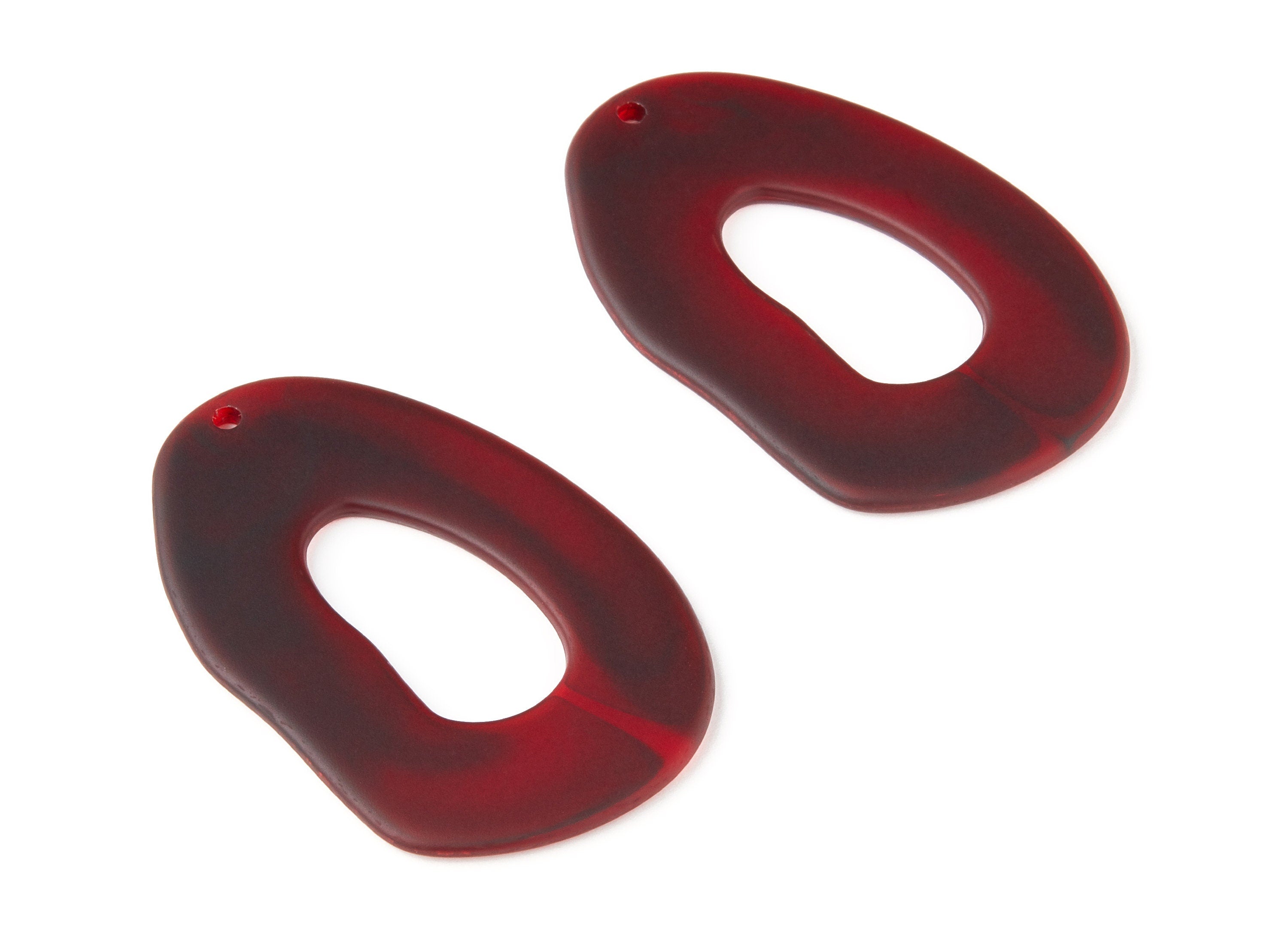 Resin Charms - Resin Earrings - Oval Shaped Earrings Charms - Earring Findings - Jewelery Making - 55.97x35.8x2.75mm - AC1297C - DOMEDBAZAAR