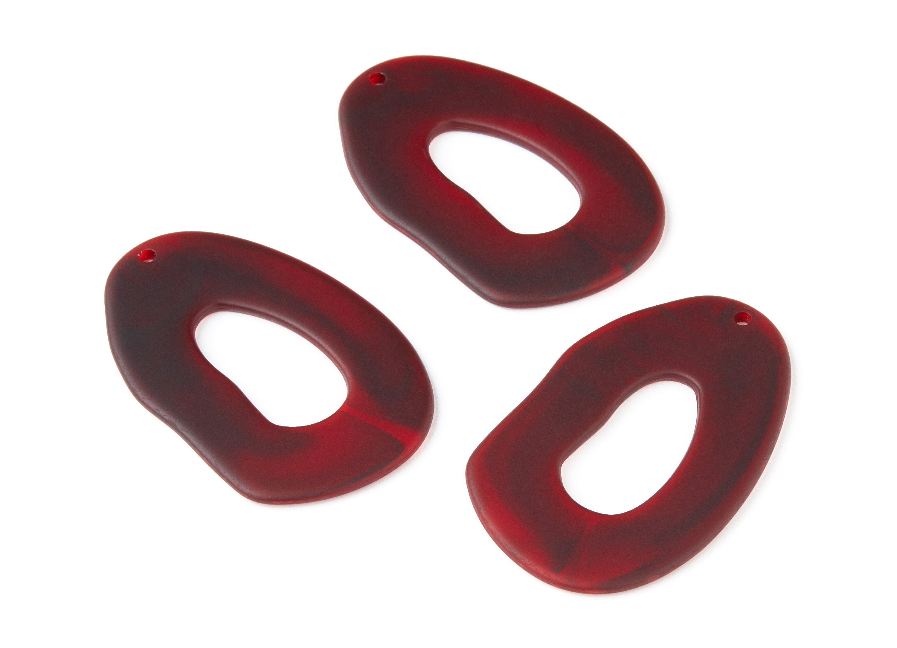 Resin Charms - Resin Earrings - Oval Shaped Earrings Charms - Earring Findings - Jewelery Making - 55.97x35.8x2.75mm - AC1297C - DOMEDBAZAAR