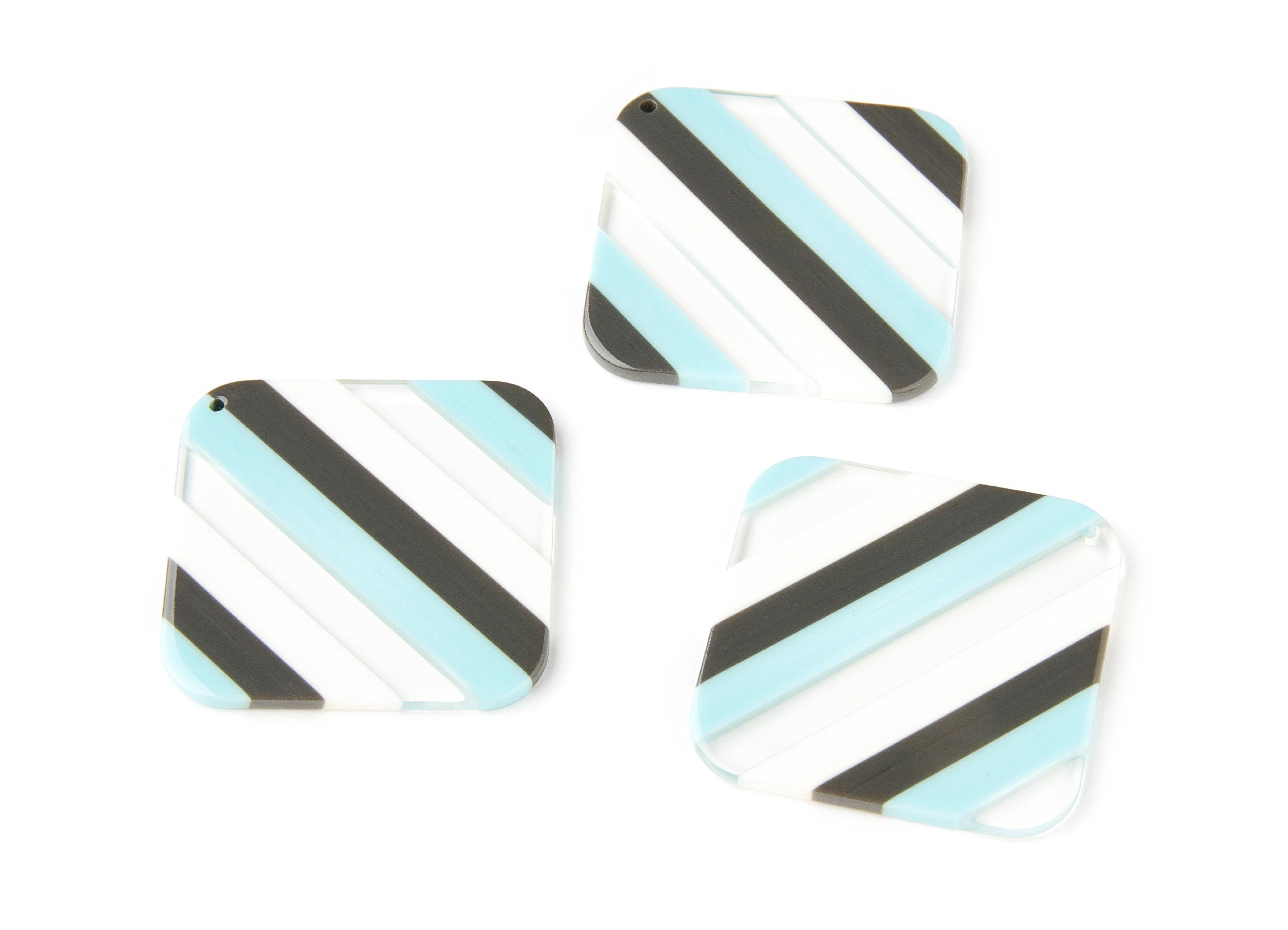 Acetate Square Earring Charms - Big Square pendant - Earring Findings - Jewelry Supplies - Color Code: A116 - 38,1x38,1x2,72mm - AC1257B - DOMEDBAZAAR