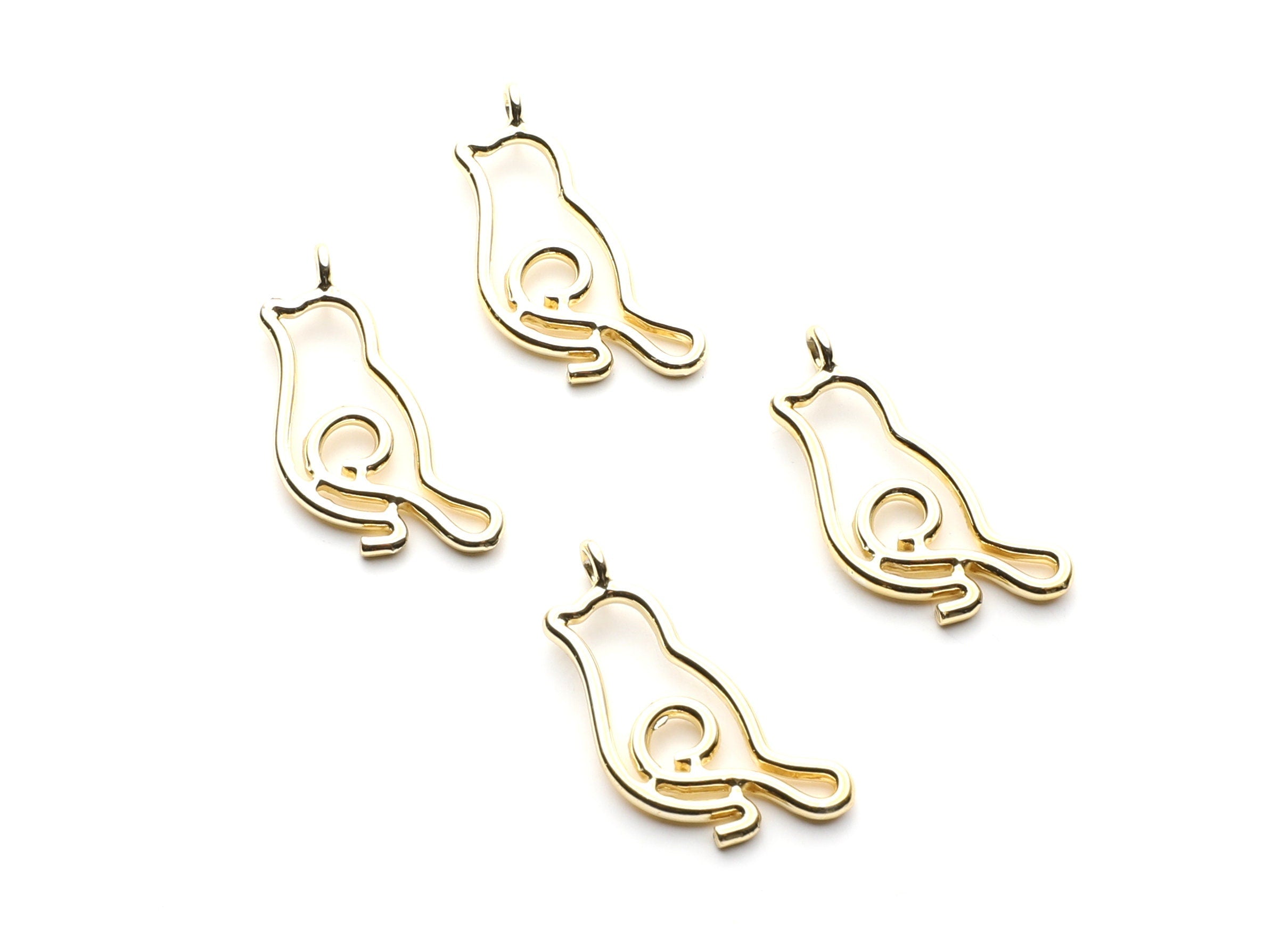 Pigeon Shaped Charms- Zinc Alloy Earring Findings - Gold Tone - Alloy Pendant for Necklace - Jewelry Supplies - 29.57x13.44x1.8mm - ZZ1263G - DOMEDBAZAAR