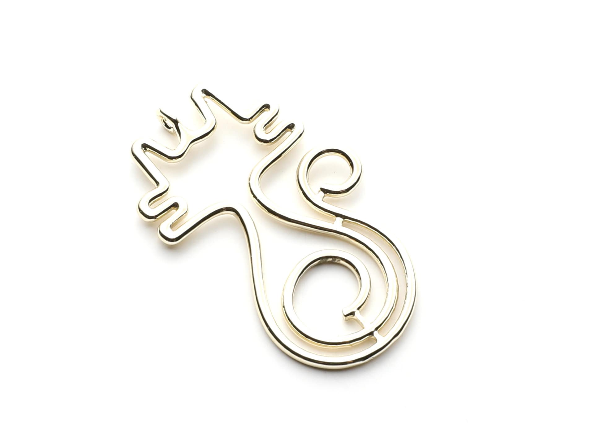 Big Cat Shaped Charms- Zinc Alloy Earring Findings - Gold Tone - Alloy Pendant for Necklace - 51.2x30.2x1.9mm - ZZ1256G - DOMEDBAZAAR