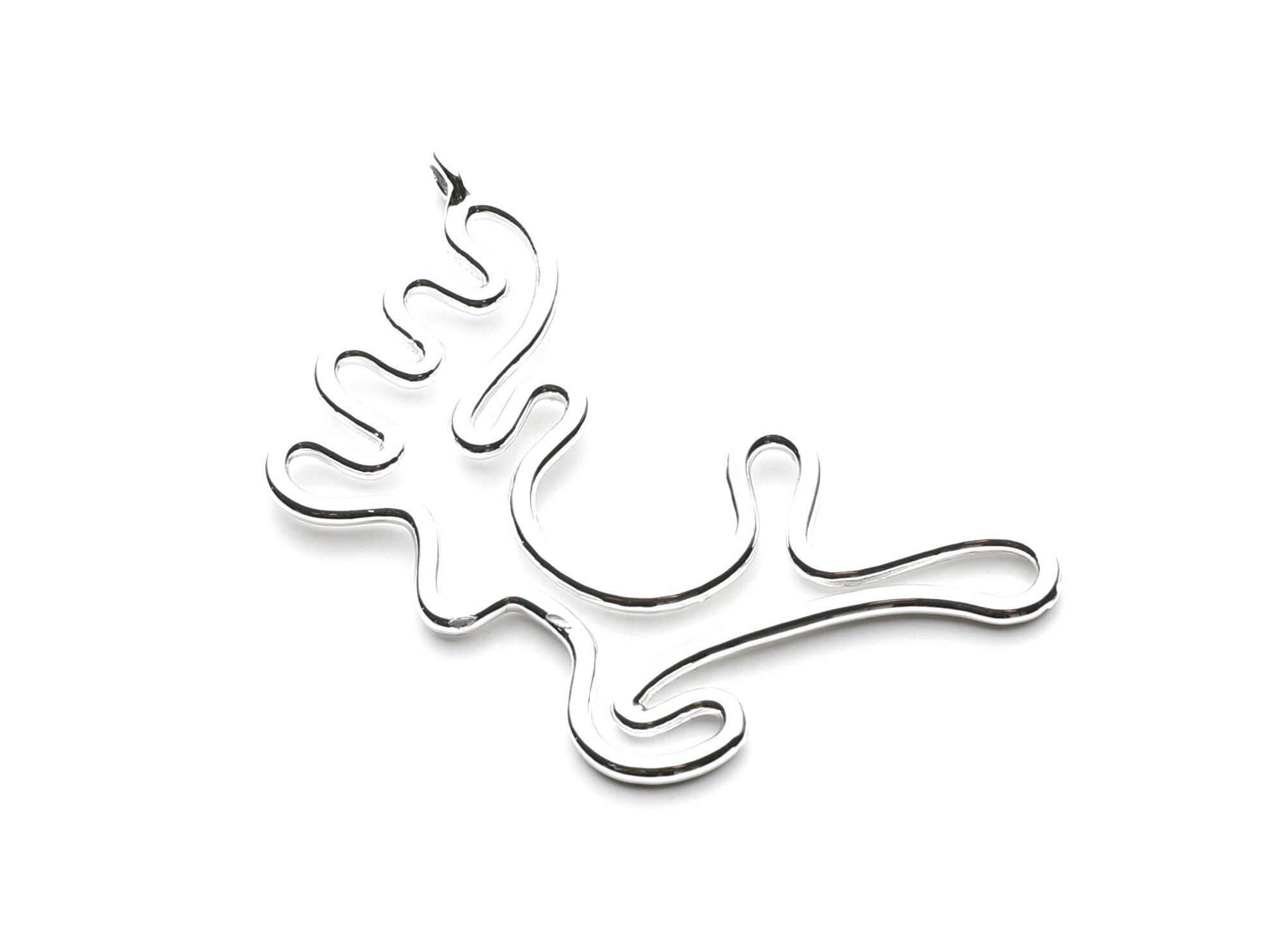 Big Deer Shaped Charms- Zinc Alloy Earring Findings - Nickel / Silver Tone - Alloy Pendant for Necklace - 52x32.7x2mm - ZZ1258N - DOMEDBAZAAR