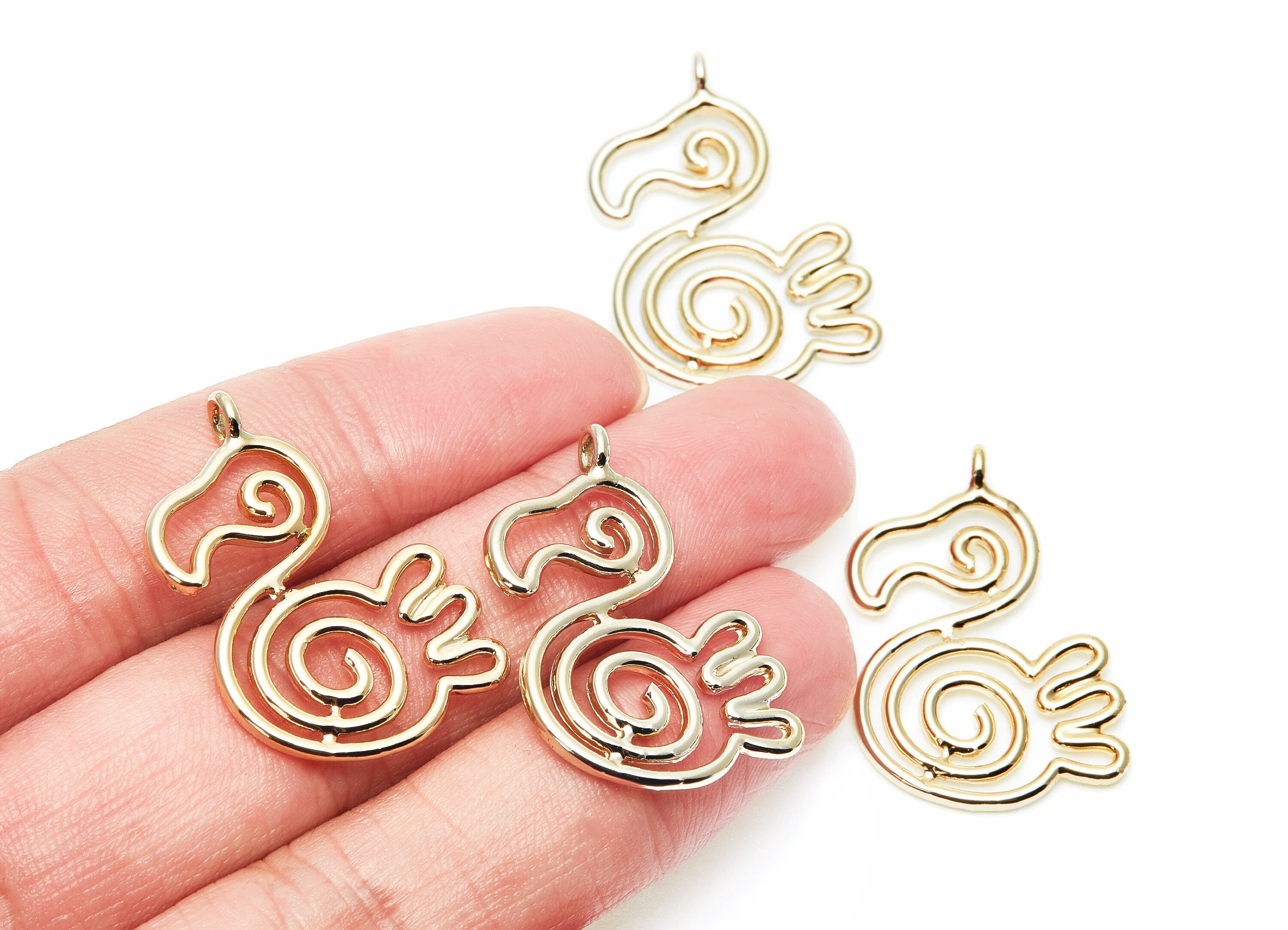 Duck Shaped Charms- Zinc Alloy Earring Finding - Gold Tone - Alloy Pendant for Necklace - Jewelry Supplies - 31.5x21.5x1.9mm - ZZ1275G - DOMEDBAZAAR