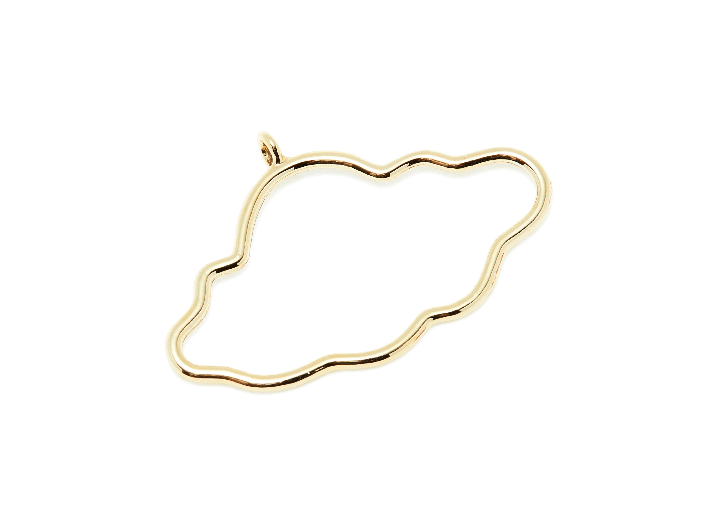 Big Cloud Shaped Charms- Zinc Alloy Earring Finding - Gold Tone - Alloy Pendant for Necklace - 45.94x30.1x1.96mm - ZZ1282G - DOMEDBAZAAR