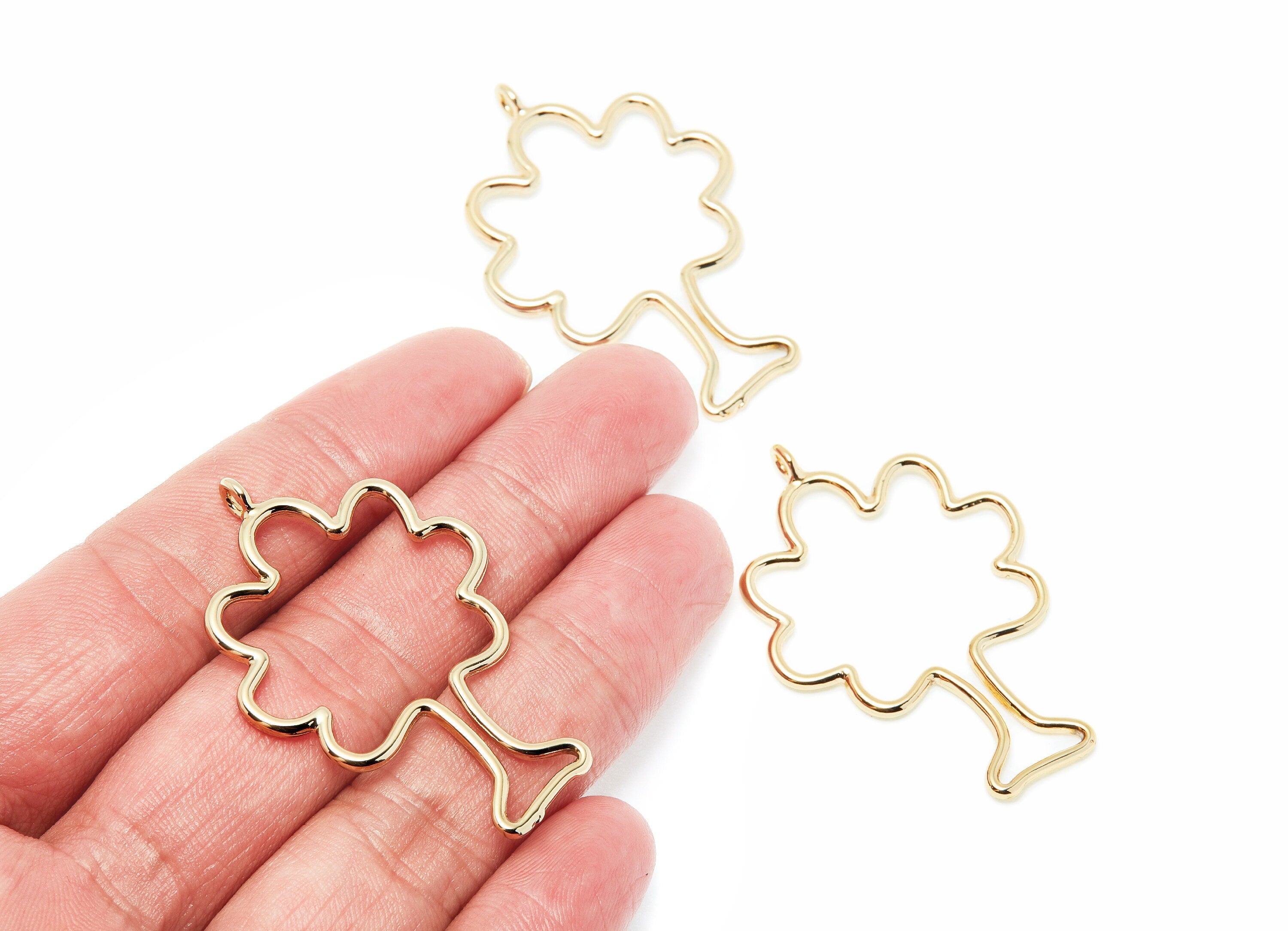 Big Tree Shaped Charms- Zinc Alloy Earring Finding - Gold Tone - Alloy Pendant for Necklace - 47.5x31.48x2.11mm - ZZ1288G - DOMEDBAZAAR