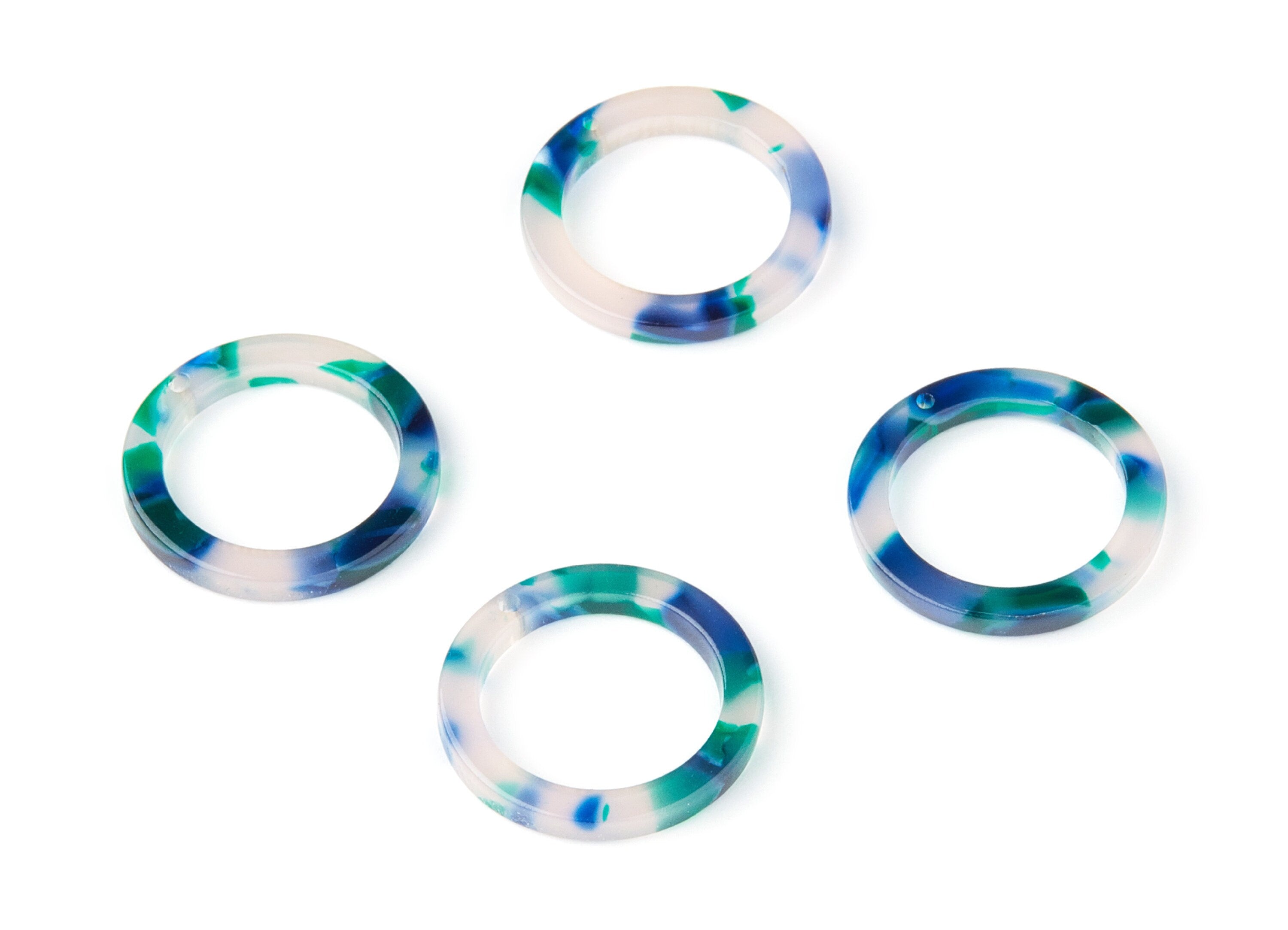 Acetate Hoop Charms - Circle Earring and Pendant - Earring Findings - Jewelry Supplies - Color Code: A18 - 21.18x21.18x2.75mm - AC1153G - DOMEDBAZAAR