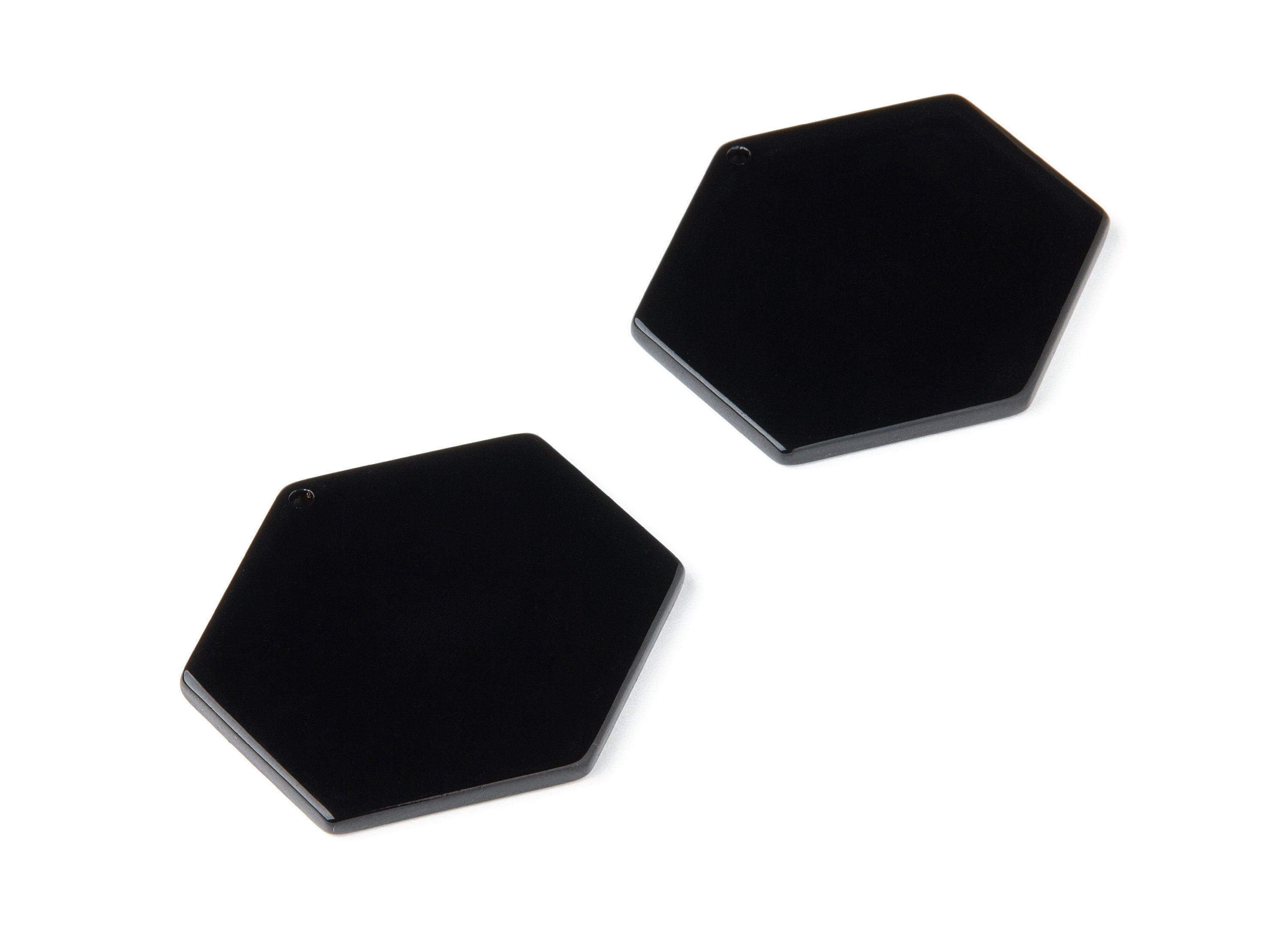 Acetate Hexagon Earring Charms - Hexagon Pendant - Earring Findings - Jewelry Supplies - Color Code: A66 - 39.95x39.46x2.86mm - AC1280A - DOMEDBAZAAR