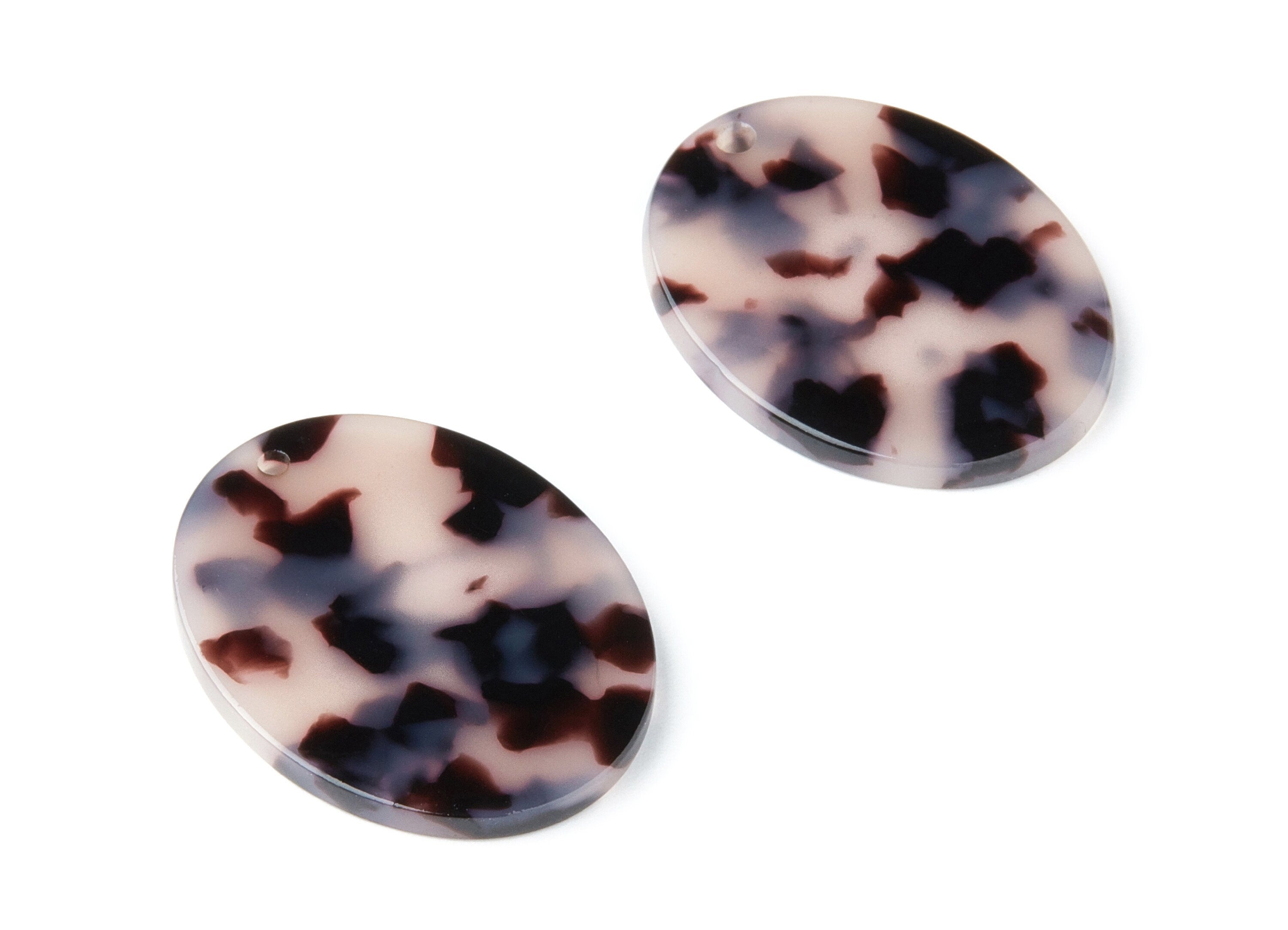 Acetate Oval Charms - Blonde Tortoise Shell Earrings - Oval Pendant - Jewelry Supplys - Color Code: A06 - 34.5x27.2x2.46mm - AC1105C - DOMEDBAZAAR