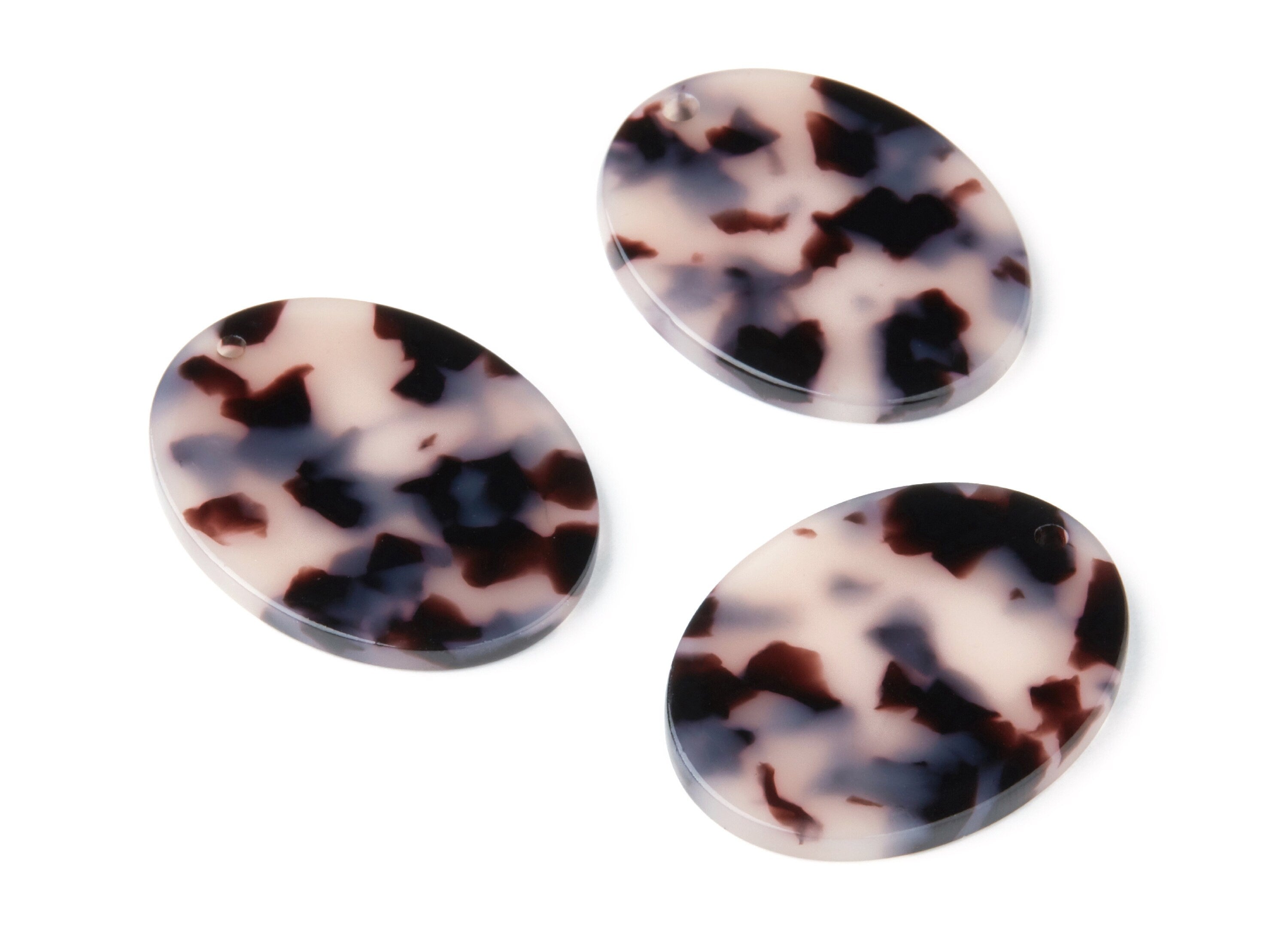 Acetate Oval Charms - Blonde Tortoise Shell Earrings - Oval Pendant - Jewelry Supplys - Color Code: A06 - 34.5x27.2x2.46mm - AC1105C - DOMEDBAZAAR