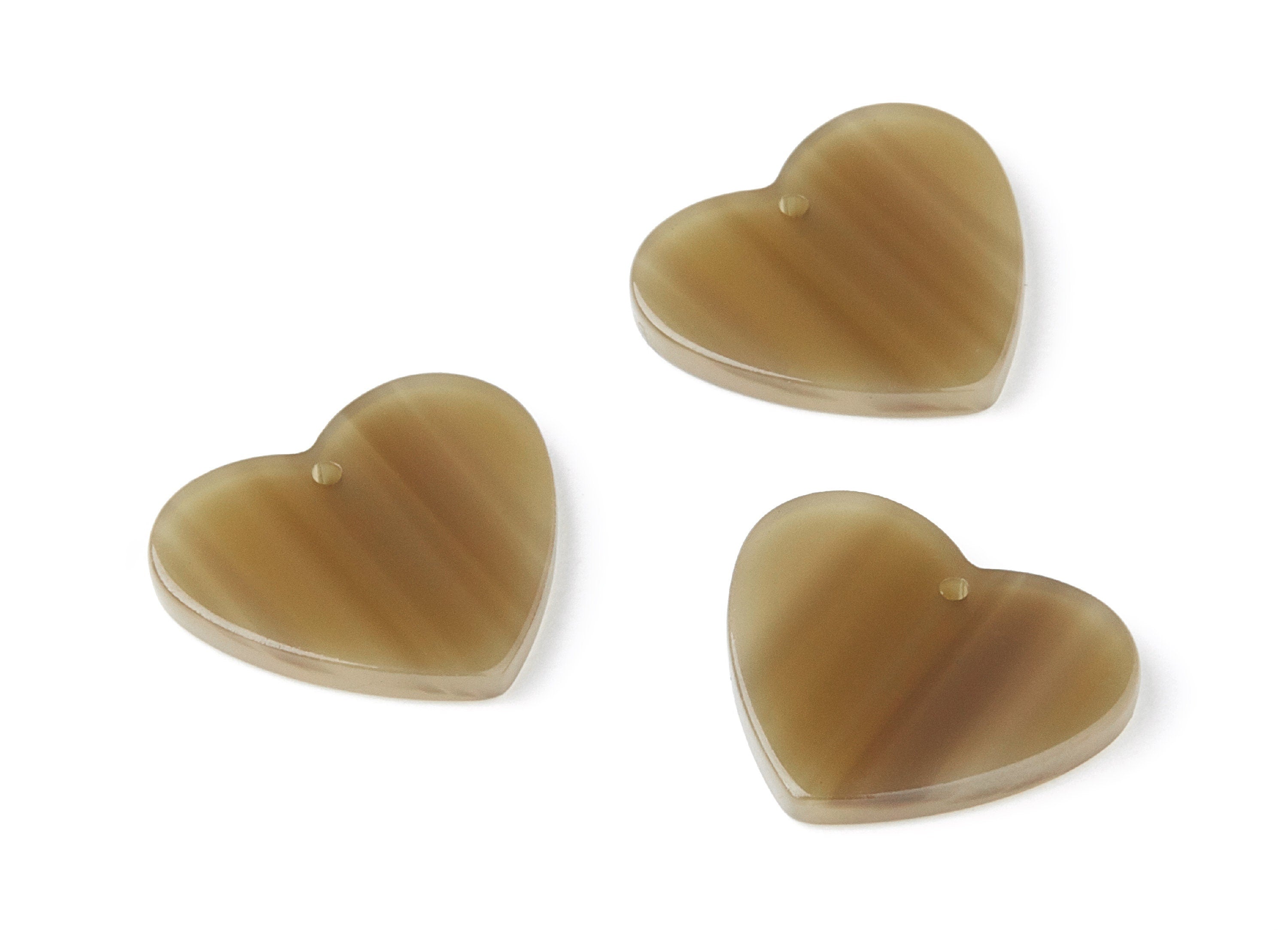 Acetate Heart Earring Charms - Acrylic Heart Pendant - Earring Findings - Jewelry Supplies - Color Code: A88 - 19.29x18.27x2.6mm - AC1277B - DOMEDBAZAAR