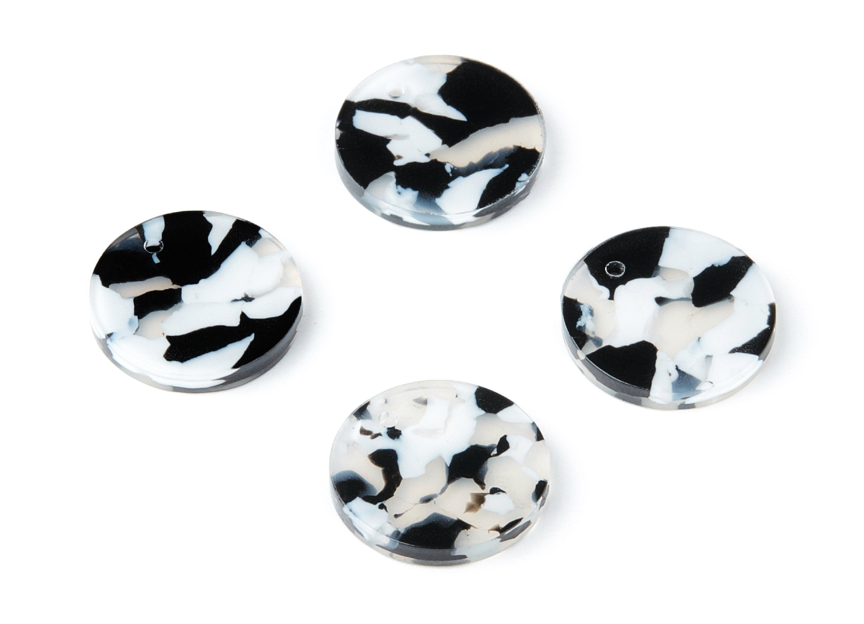 Acetate Round Charms - Coin Earring and Pendant - Earring Findings - Jewelry Supplys - 16,09x16,09x2,64mm - AC1107D - DOMEDBAZAAR