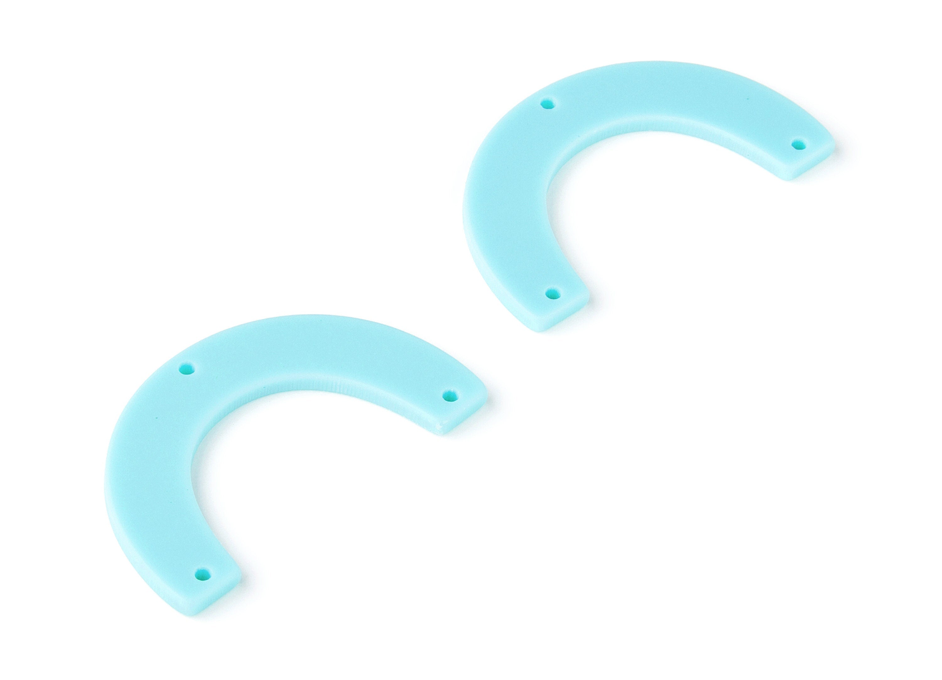 Acetate U Earring Charms - 3 Holes - U Pendant - Earring Findings - Jewelry Supplies - Color Code: A131 - 38.12x22.88x2.48mm - AC1329A - DOMEDBAZAAR