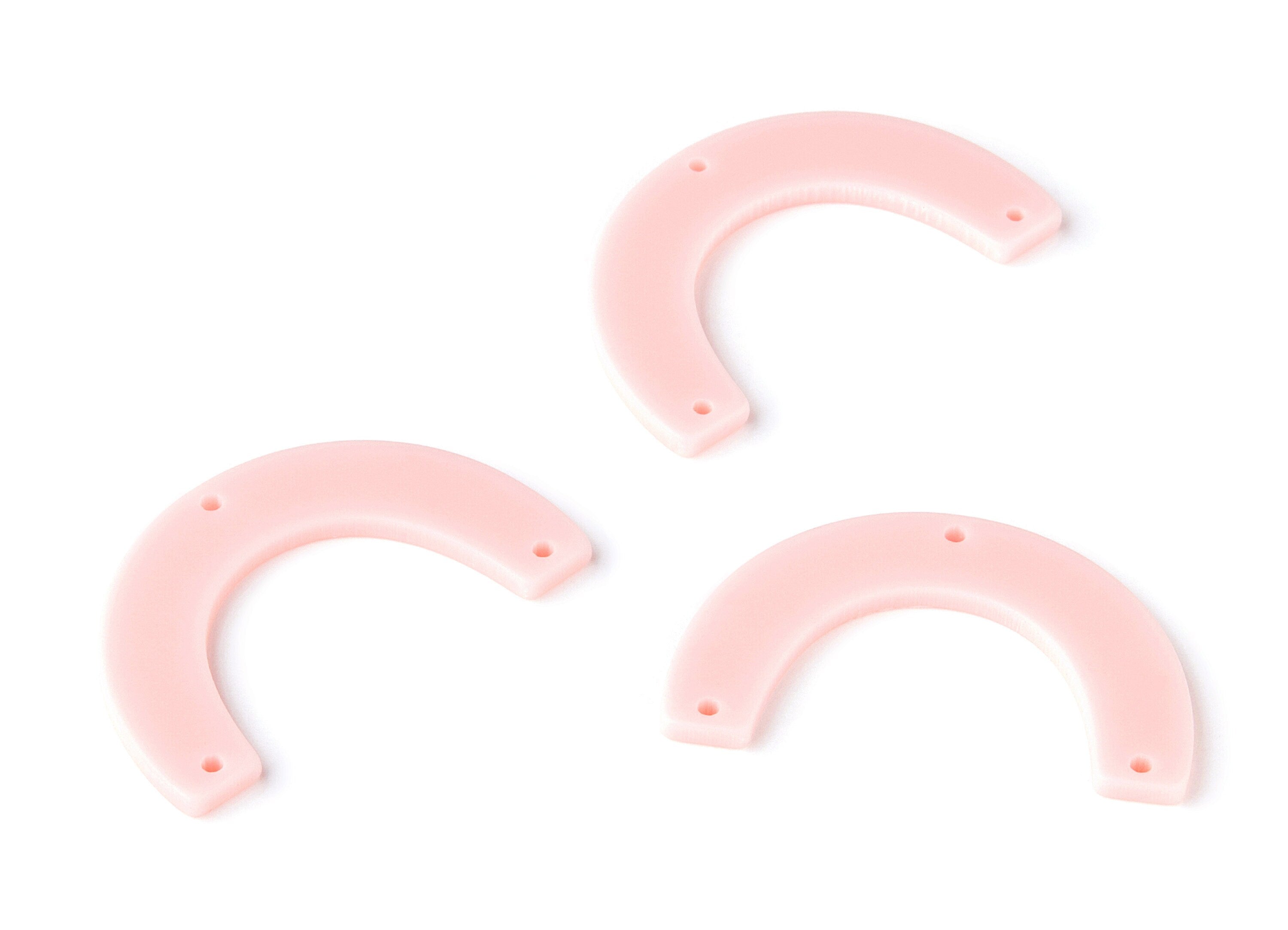 Acetate U Earring Charms - U Pendant With 3 Holes - Earring Findings - Jewelry Supplies - Color Code: A130 - 38.12x22.88x2.48mm - AC1329F - DOMEDBAZAAR