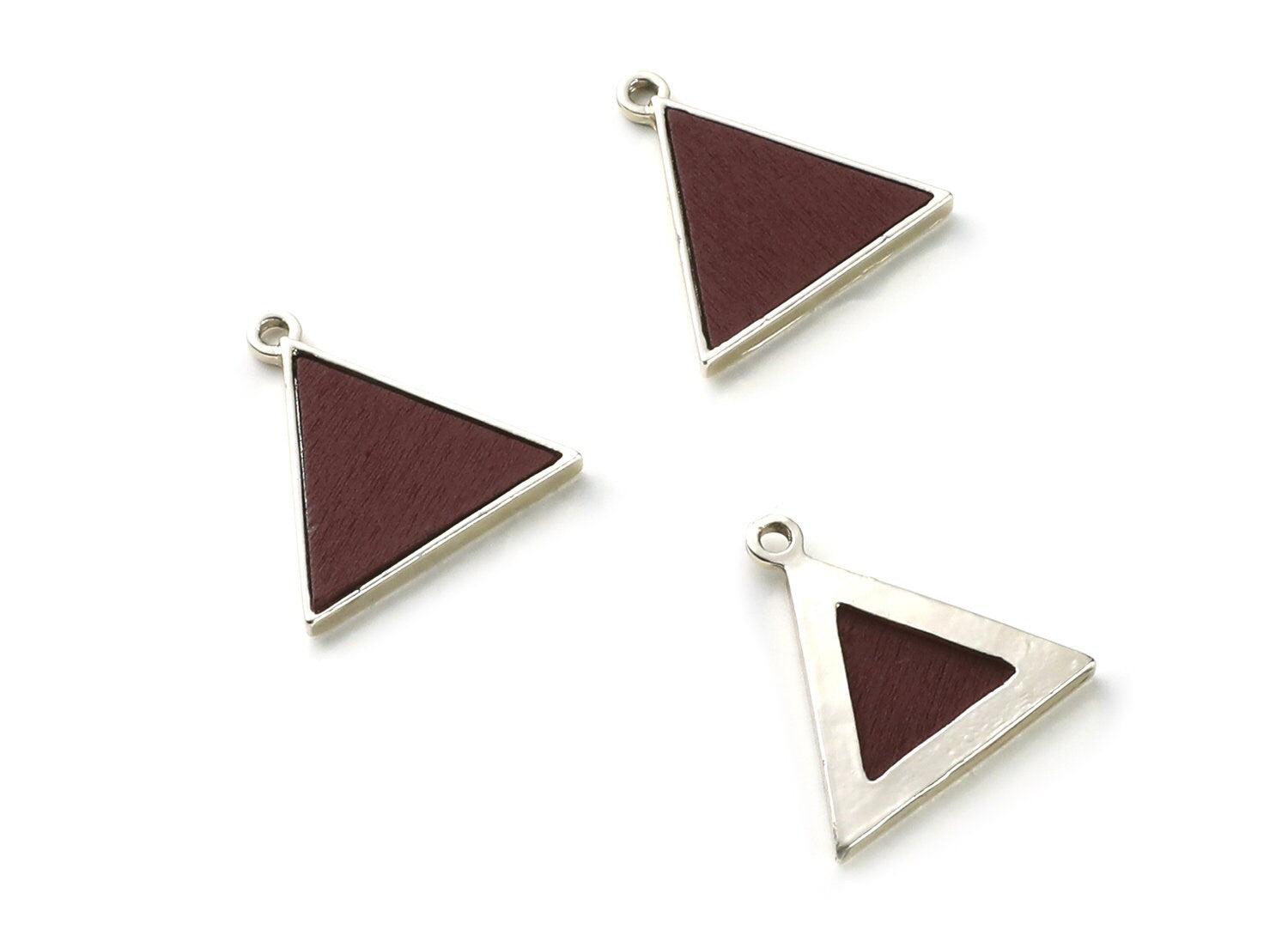 Triangle Shaped Charms- Zinc Alloy Earring Findings - Gold Tone Connector - Alloy Pendant for Necklace - 27,13x26,57x2,94mm - ZZ1219R - DOMEDBAZAAR