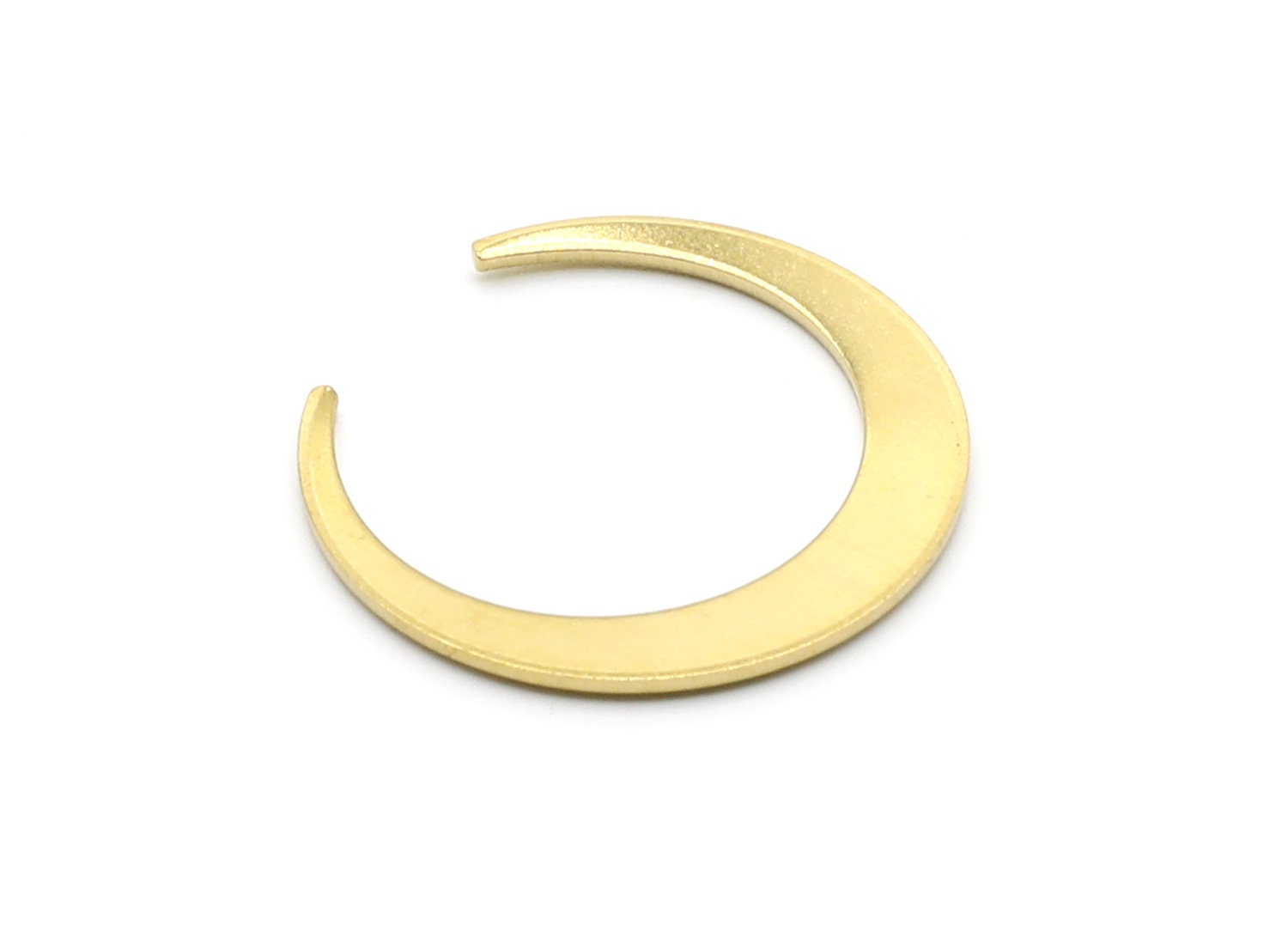 Brass Moon Charms - Moon Shaped Raw Brass Pendant - Jewelry Supplies - 28,65x27,6x0,98mm- PP1411 - DOMEDBAZAAR