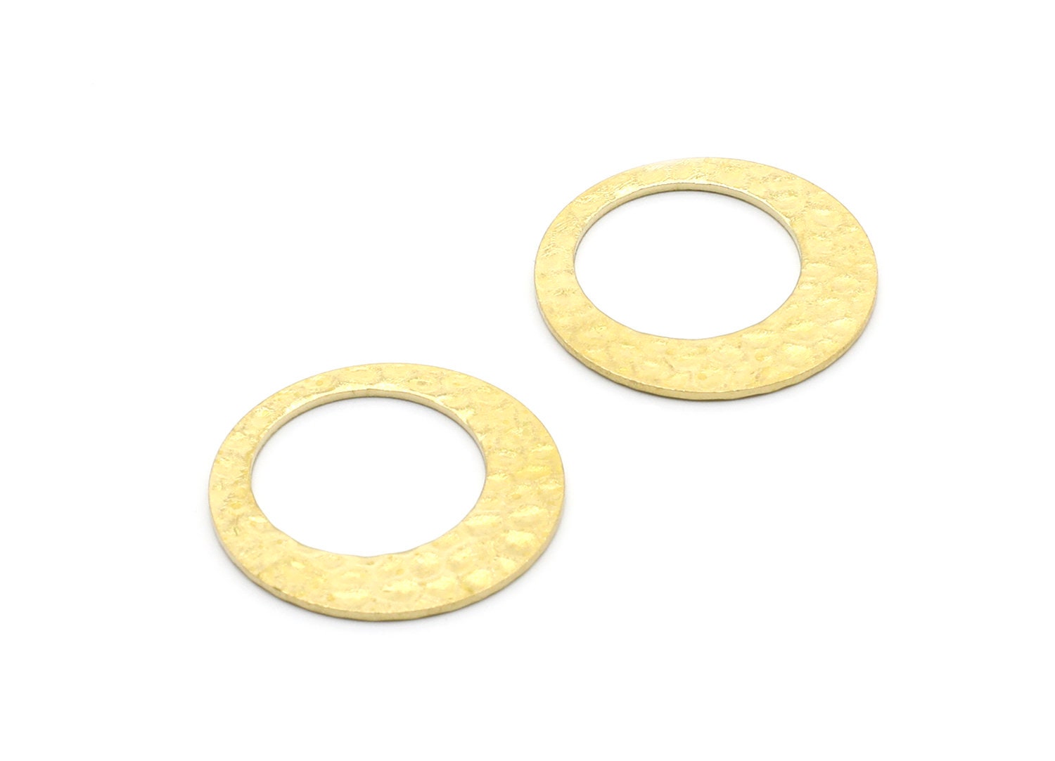 Brass Oval Charms - Oval Shaped Raw Brass Charms - Geometric Pendant - Jewelry Supplies - 26,9x26,9x1,08mm - PP1437 - DOMEDBAZAAR