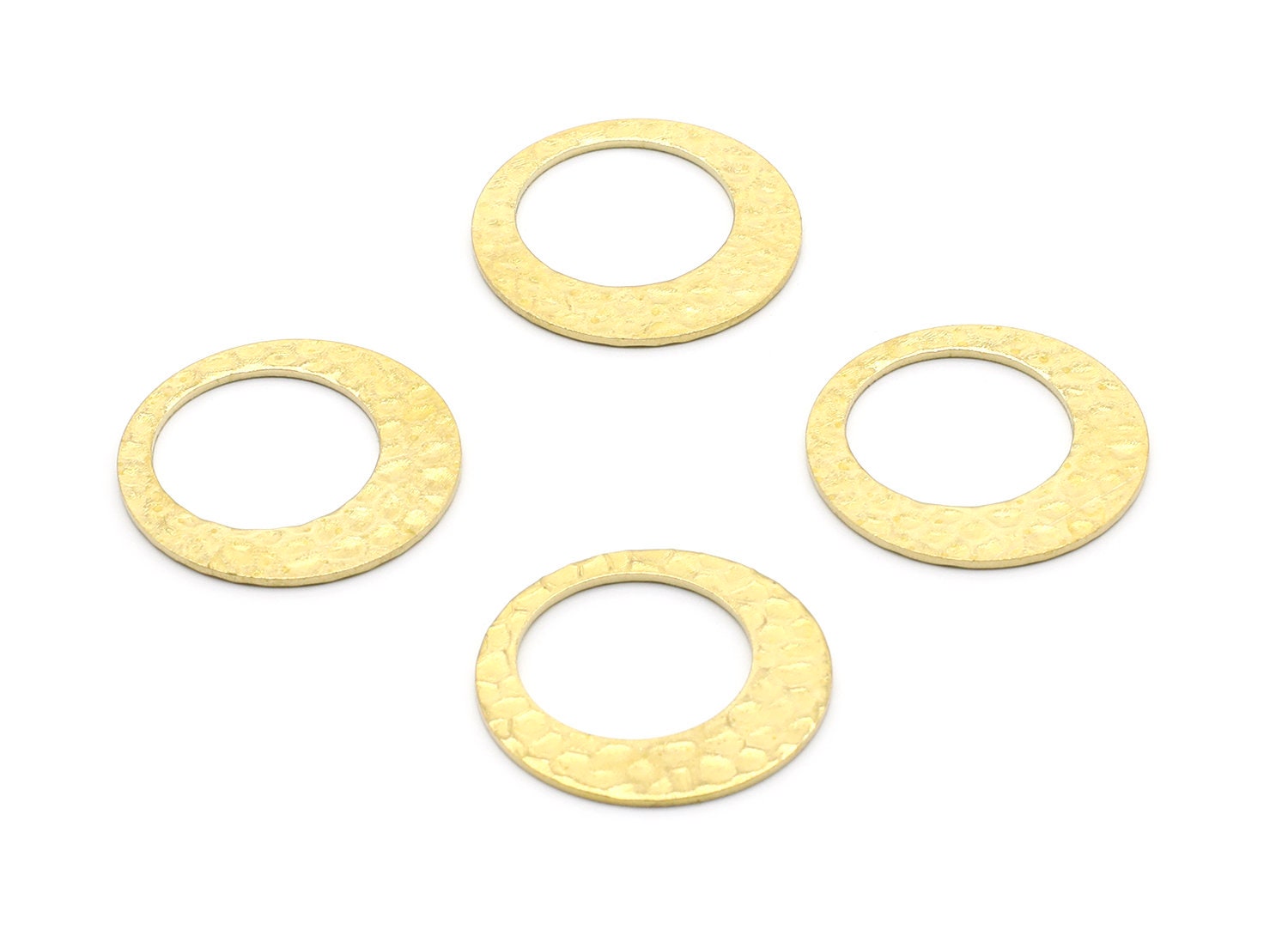 Brass Oval Charms - Oval Shaped Raw Brass Charms - Geometric Pendant - Jewelry Supplies - 26,9x26,9x1,08mm - PP1437 - DOMEDBAZAAR