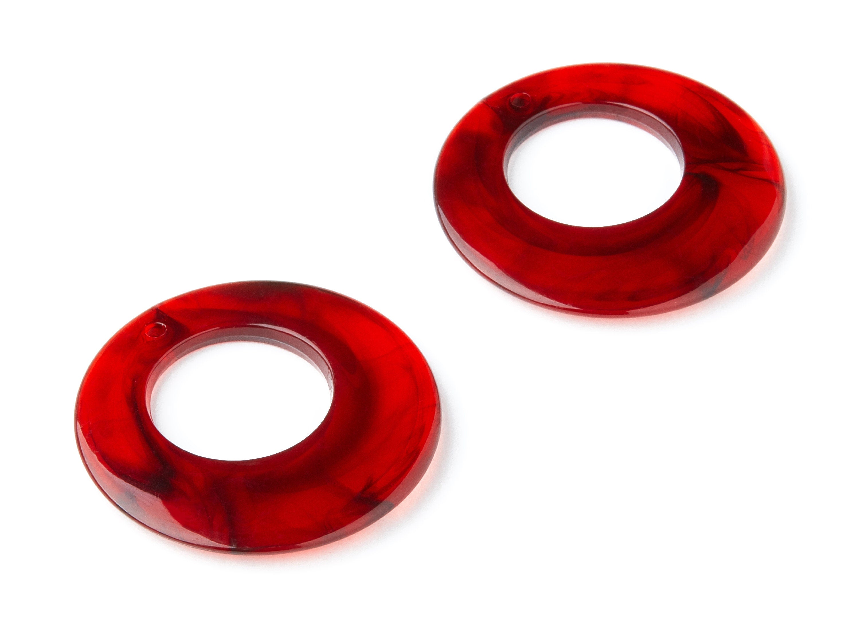 Resin Charms - Resin Earrings - Circle Shaped Earrings Charms - Earring Findings - Jewelery Making - 38x38x4,83mm - AC1275C - DOMEDBAZAAR
