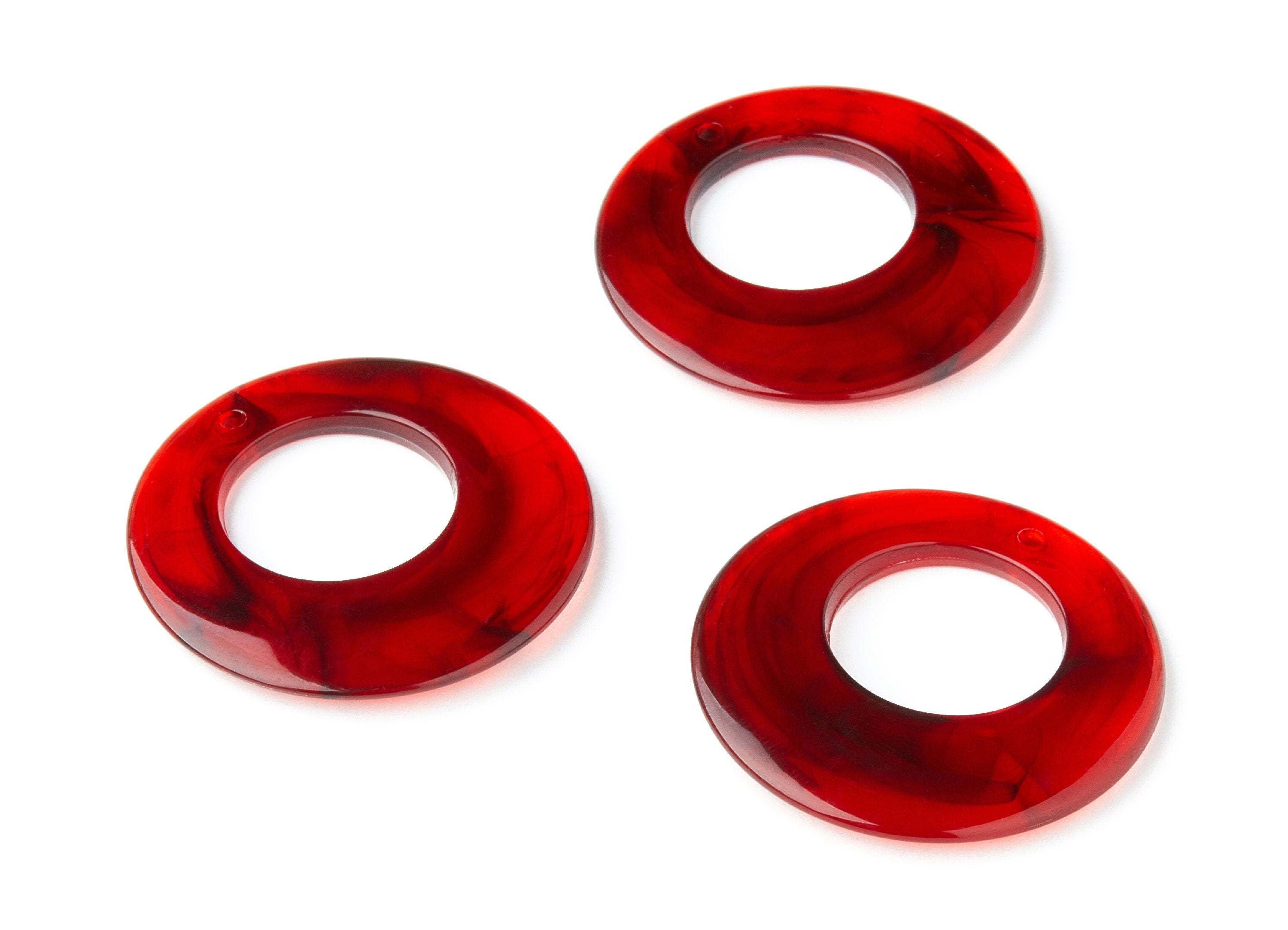 Resin Charms - Resin Earrings - Circle Shaped Earrings Charms - Earring Findings - Jewelery Making - 38x38x4,83mm - AC1275C - DOMEDBAZAAR