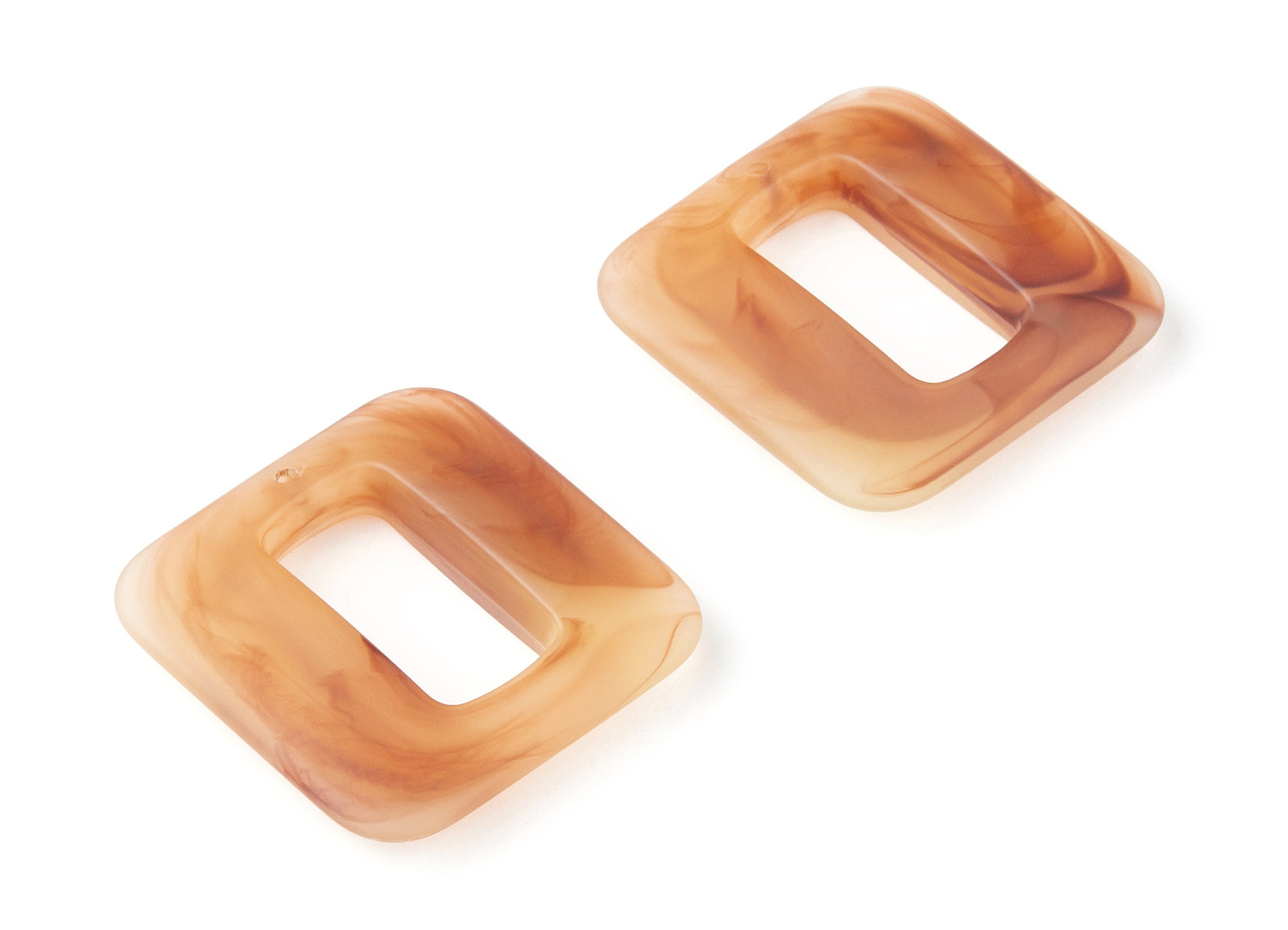 Resin Charms - Resin Earrings - Square Shaped Earrings Charms - Earring Findings - Jewelery Making - 32,56x32,53x7,19mm - AC1273A - DOMEDBAZAAR