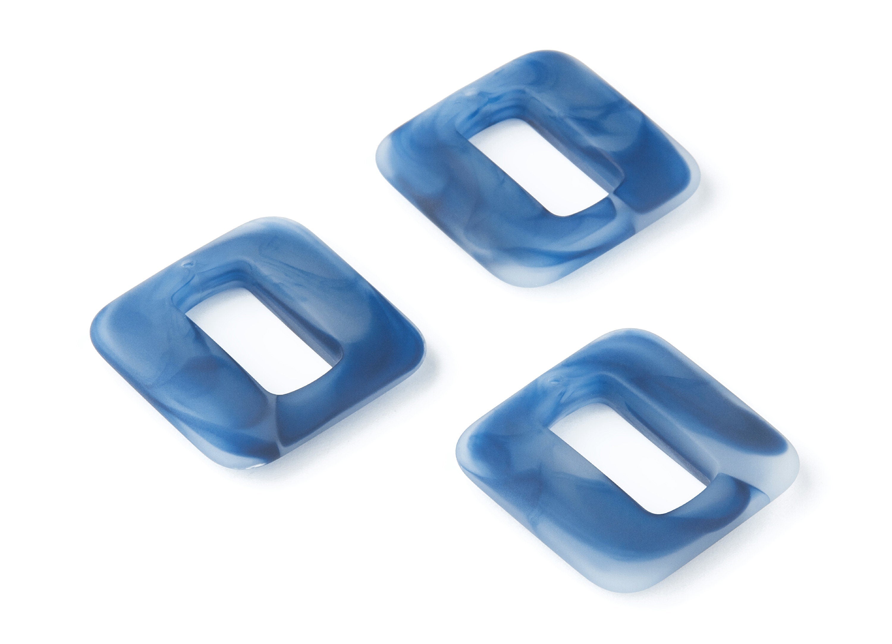 Resin Charms - Resin Earrings - Square Shaped Earrings Charms - Earring Findings - Jewelery Making - 32,56x32,53x7,19mm - AC1273D - DOMEDBAZAAR