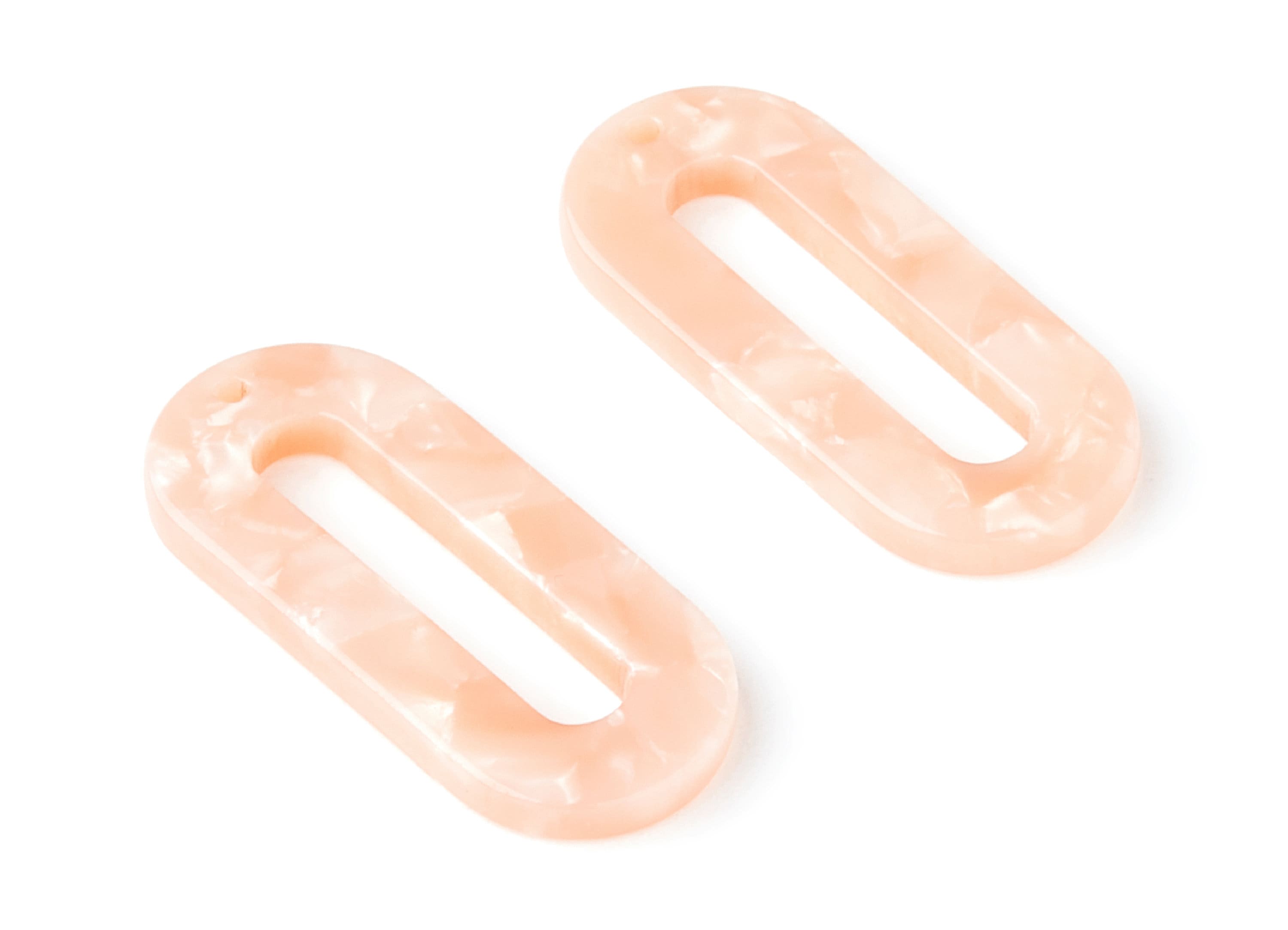 Acetate Oval & Zero Charms - Oval Earrings and Pendant - Earring Findings - Jewelry Supplies - Color code: A53 - 30x13.5x2.6mm - AC1033B - DOMEDBAZAAR