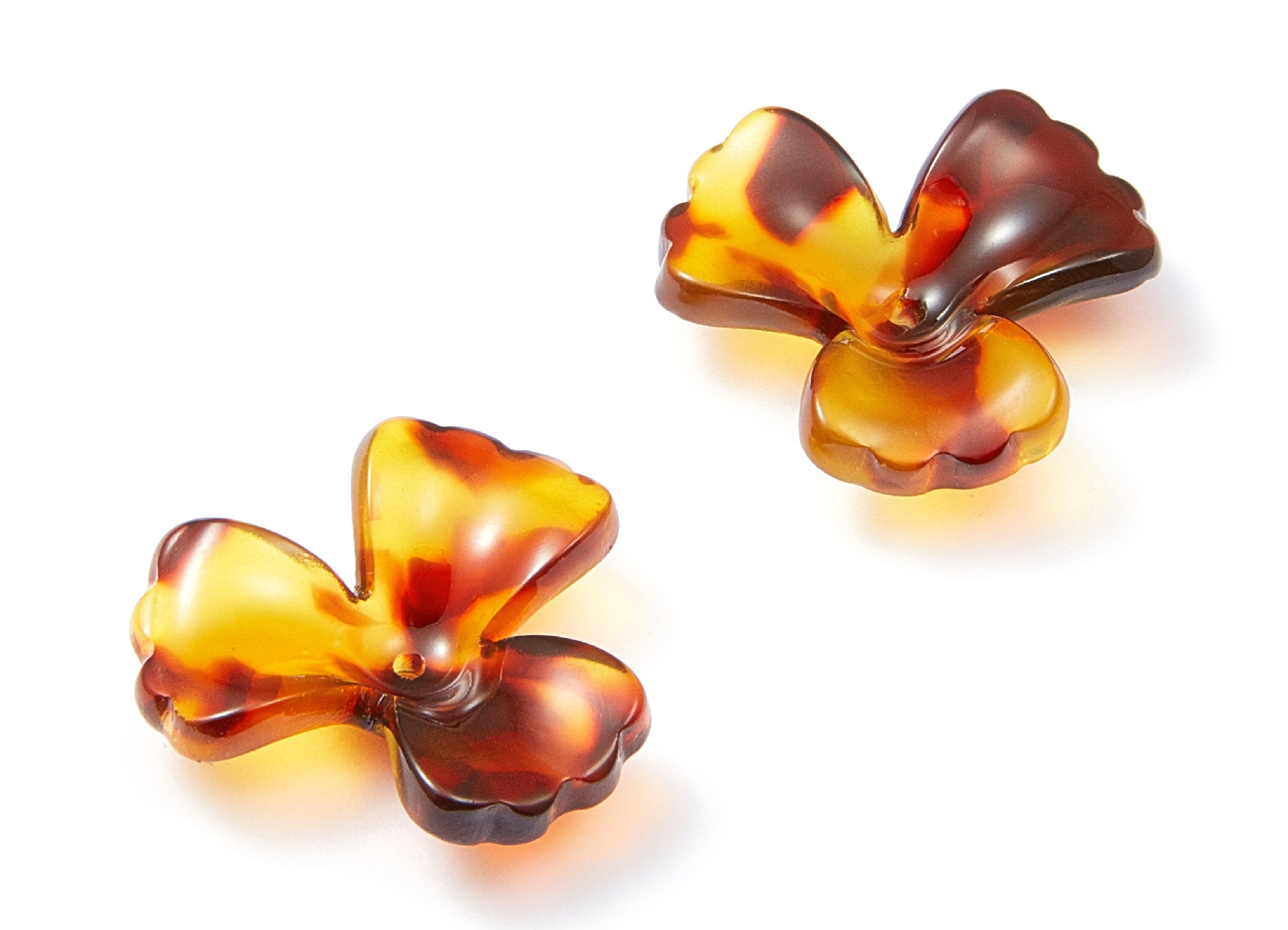 Acetate Flower Earring Charms - Flower Shaped Pendant - Earring Findings - Jewelry Supplies - 22,6x22,35x7,21mm - AC1324B - DOMEDBAZAAR
