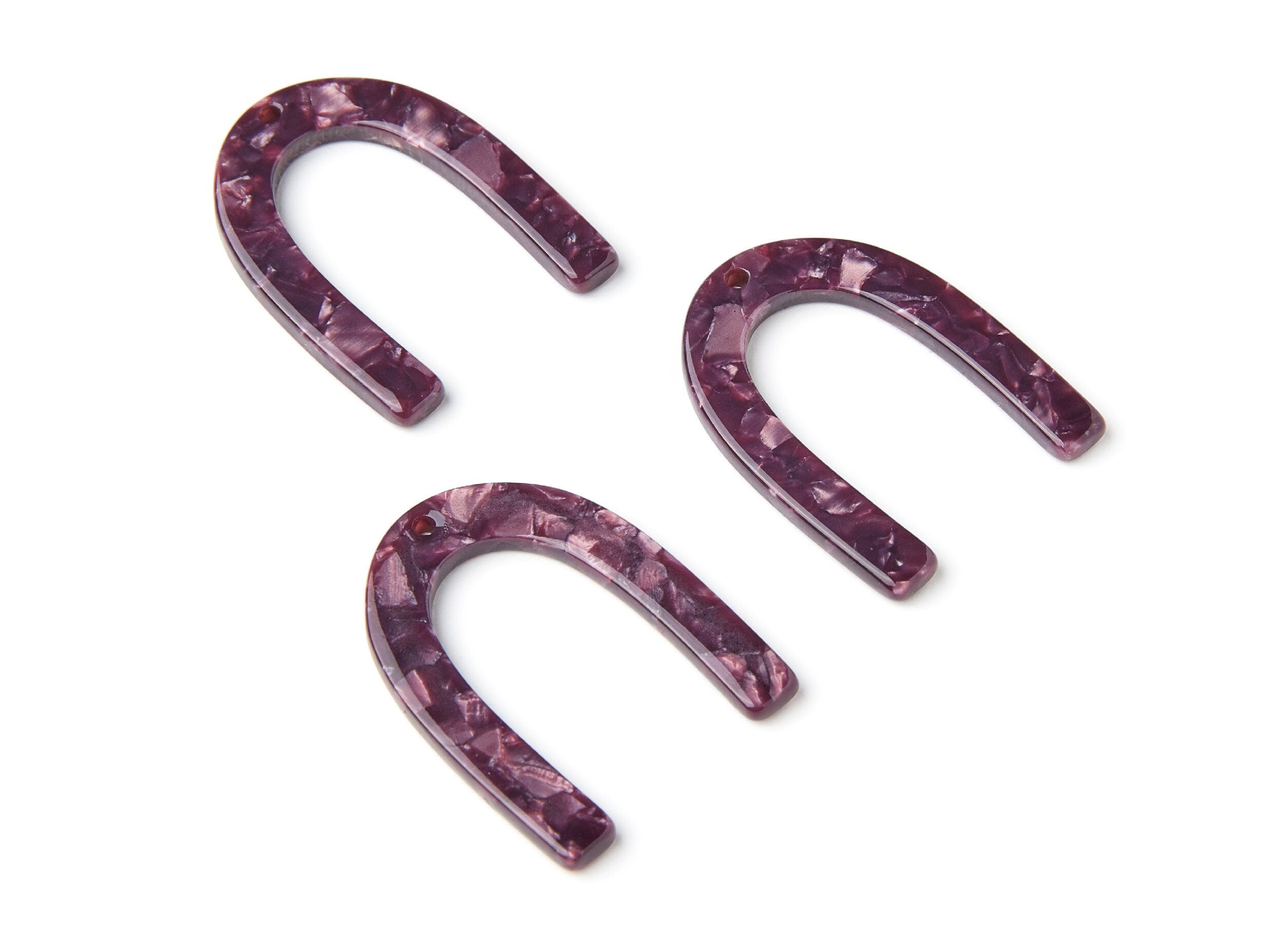 Acetate U Charm - U Earring and Pendant - Earring Findings - Jewelry Supplys - Color Code: A41 - 34.61x26.25x2.55mm - AC1114XX - DOMEDBAZAAR