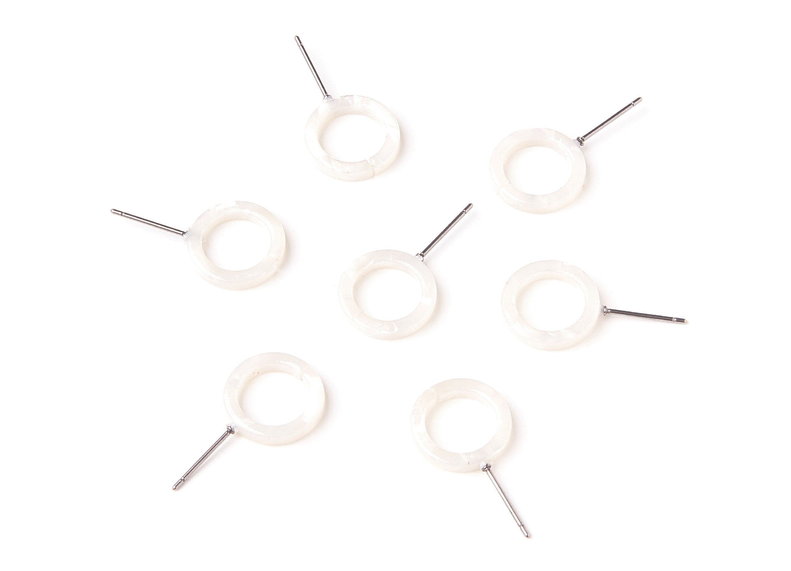 Acetate Circle Earring Stud - Acrylic Circle Earring Post - Earring Post - Jewelry Supplies - Color Code: A12 - 13,53x13,53x2,75mm - AC1224F - DOMEDBAZAAR