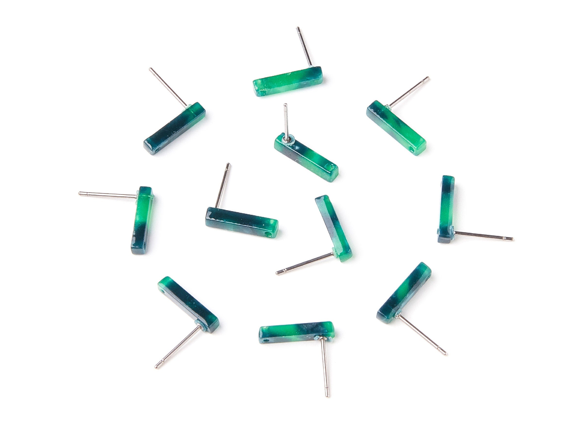 Acetate Acrylic Stick Earring Stud - Stick Earring Post - Earring Post - Jewelry Supplies - Color Code: A13 - 13,26x2,91x2,75mm - AC1221D - DOMEDBAZAAR