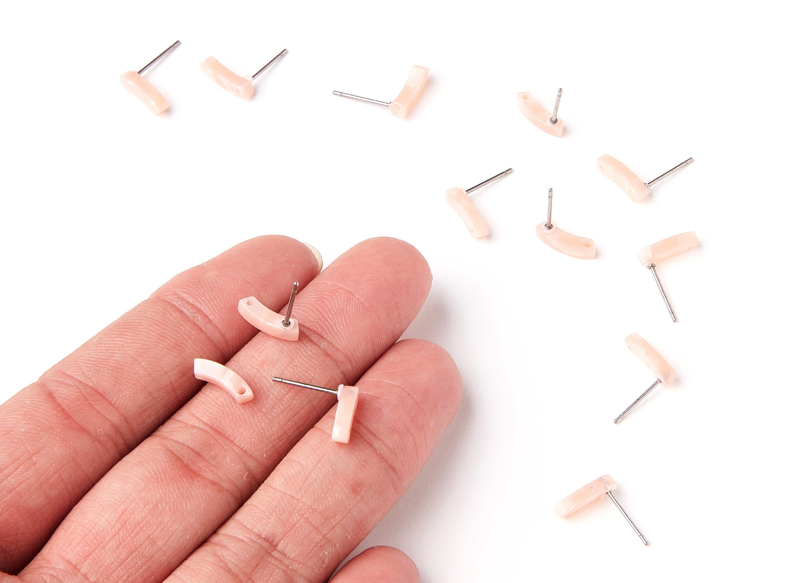 Acetate Geometry Earring Stud - Acrylic Geometry Earring Post - Earring Post - Jewelry Supplies - Color code: A53 - 11x3.77x2.7mm - AC1222A - DOMEDBAZAAR