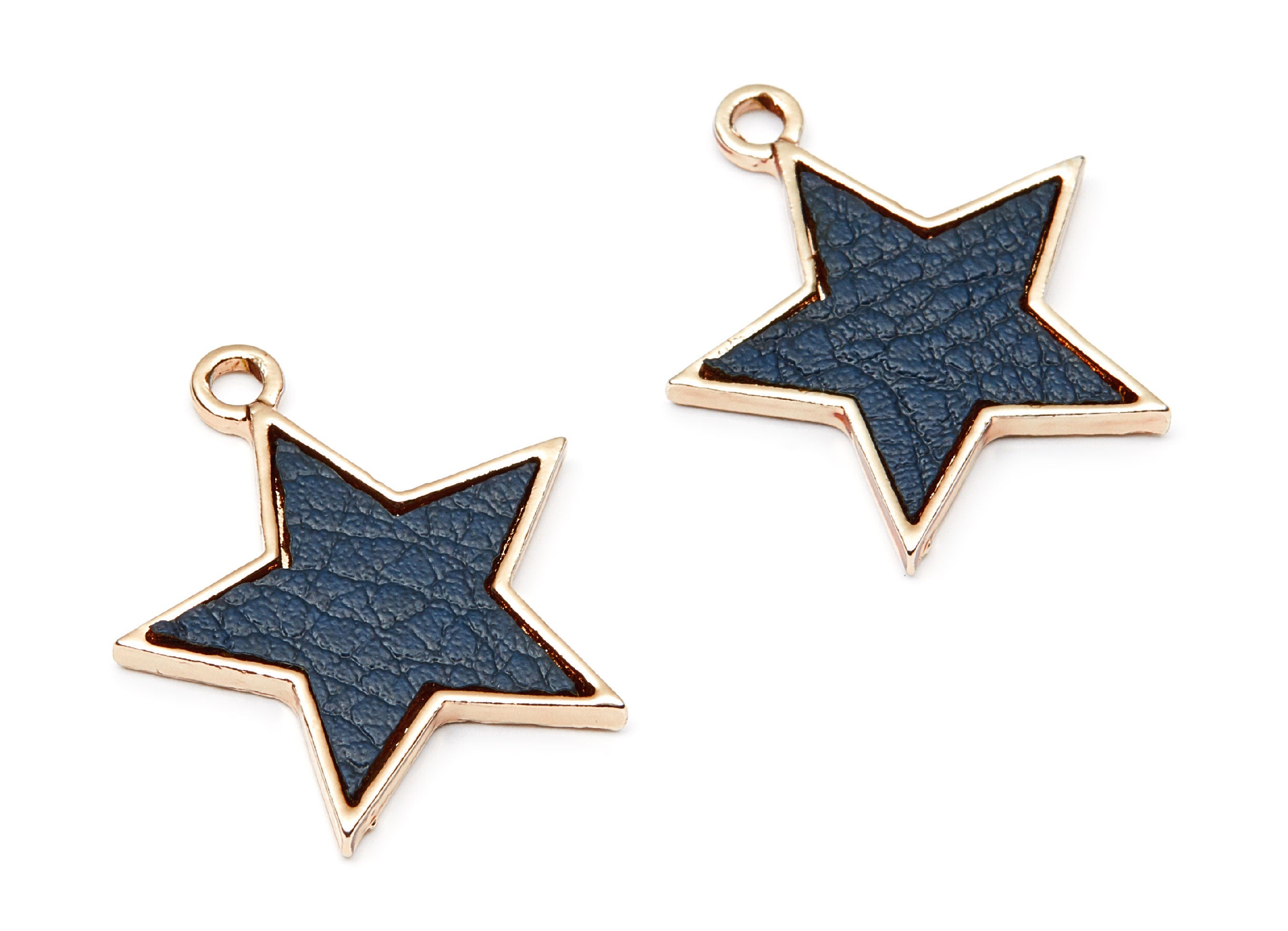 Star Shaped Charms- Zinc Alloy Earring Findings - Gold Tone Connector - Alloy Pendant for Necklace -28,28mm x24,8x2,4mm - ZZ1232 - DOMEDBAZAAR