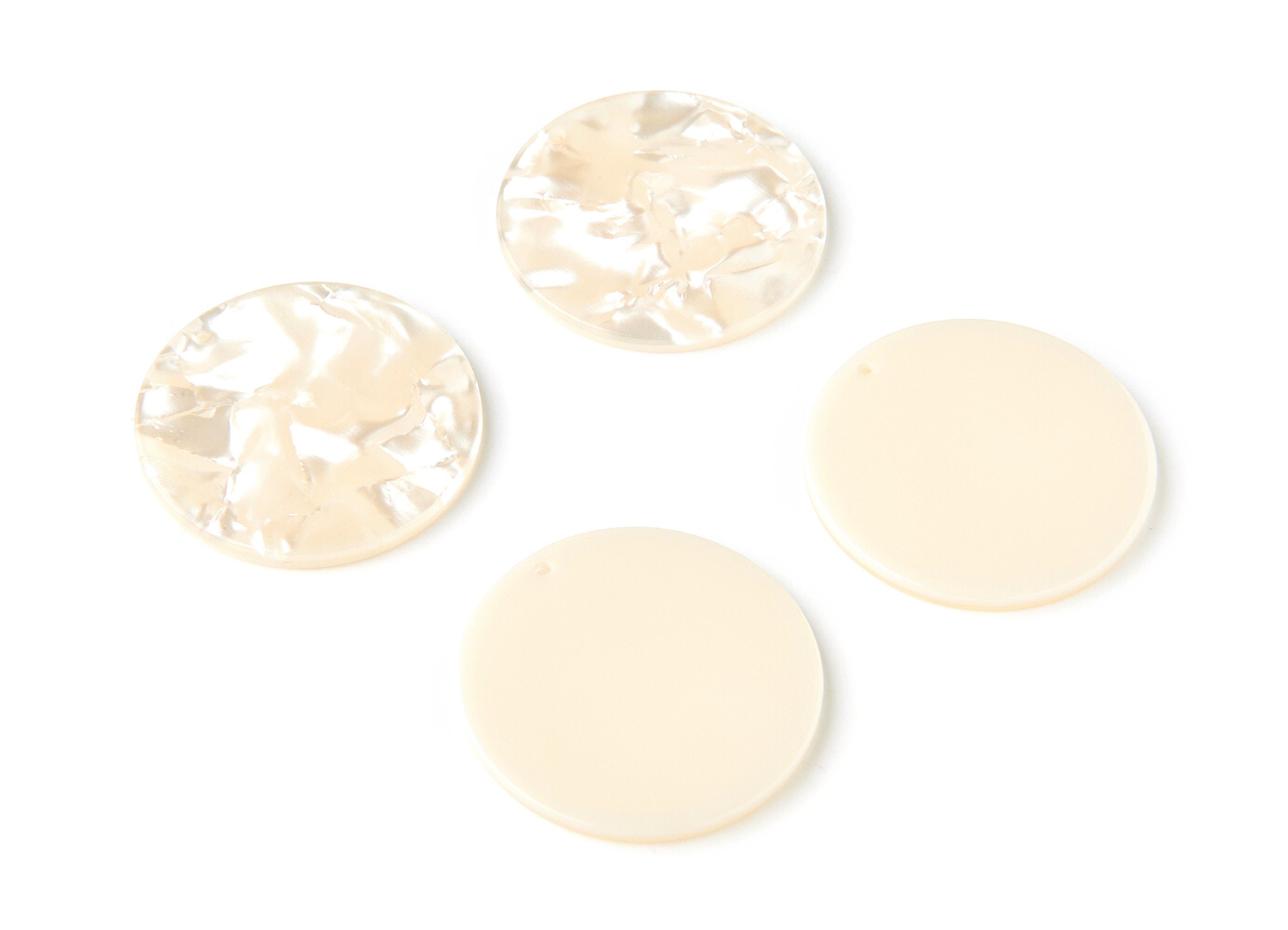 Acetate Round Earring Charms - Acrylic Coin Pendant - Earring Findings - Jewelry Supplies - Color Code: A31 - 34.7x34.7x2.66mm - AC1135J - DOMEDBAZAAR