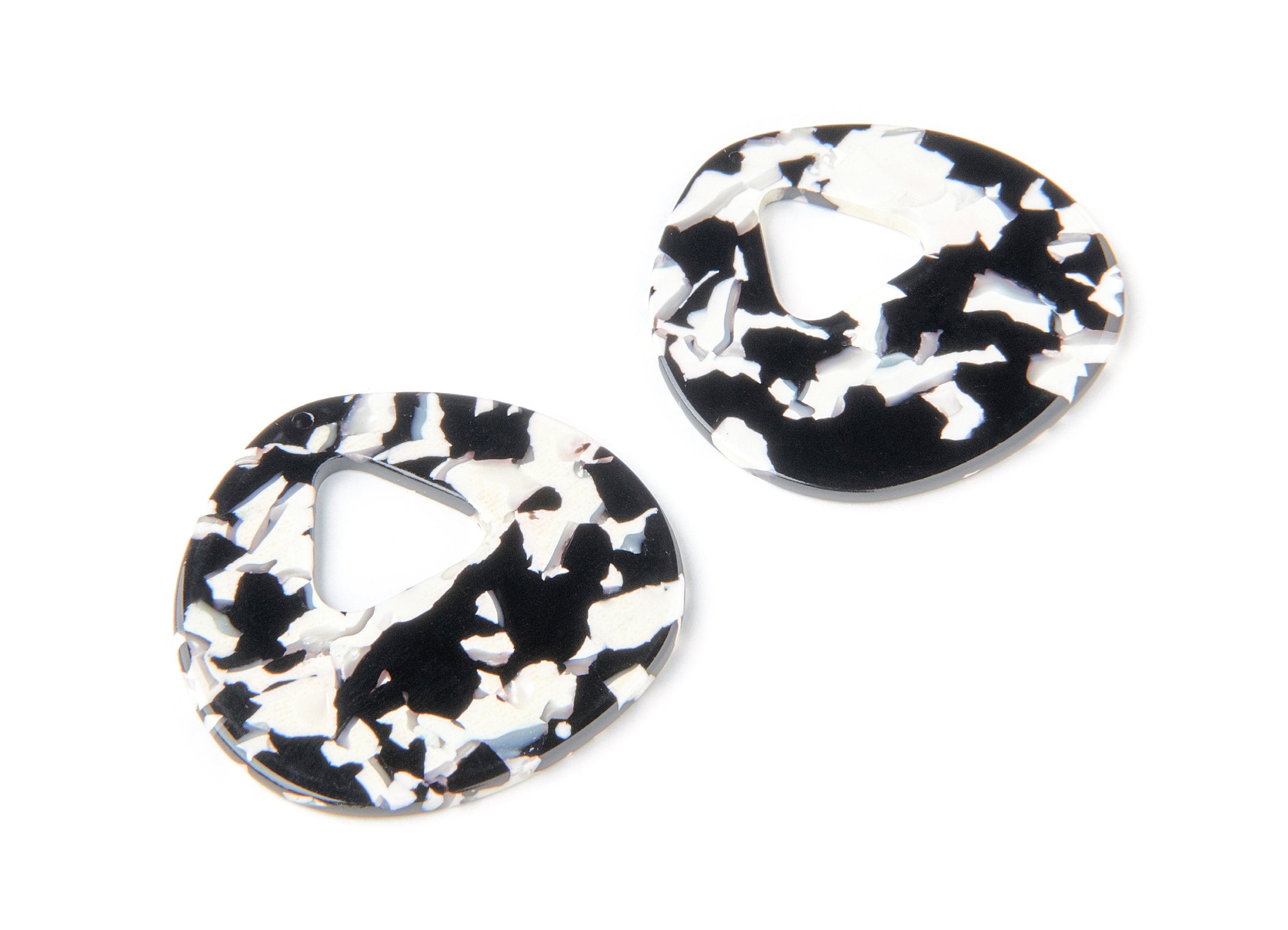 Acetate Unique Earring Charms - Unique Shaped Pendant - Earring Findings - Jewelry Supplies - Color Code: A17 - 47.2x48.7x2.54mm - AC1200E - DOMEDBAZAAR