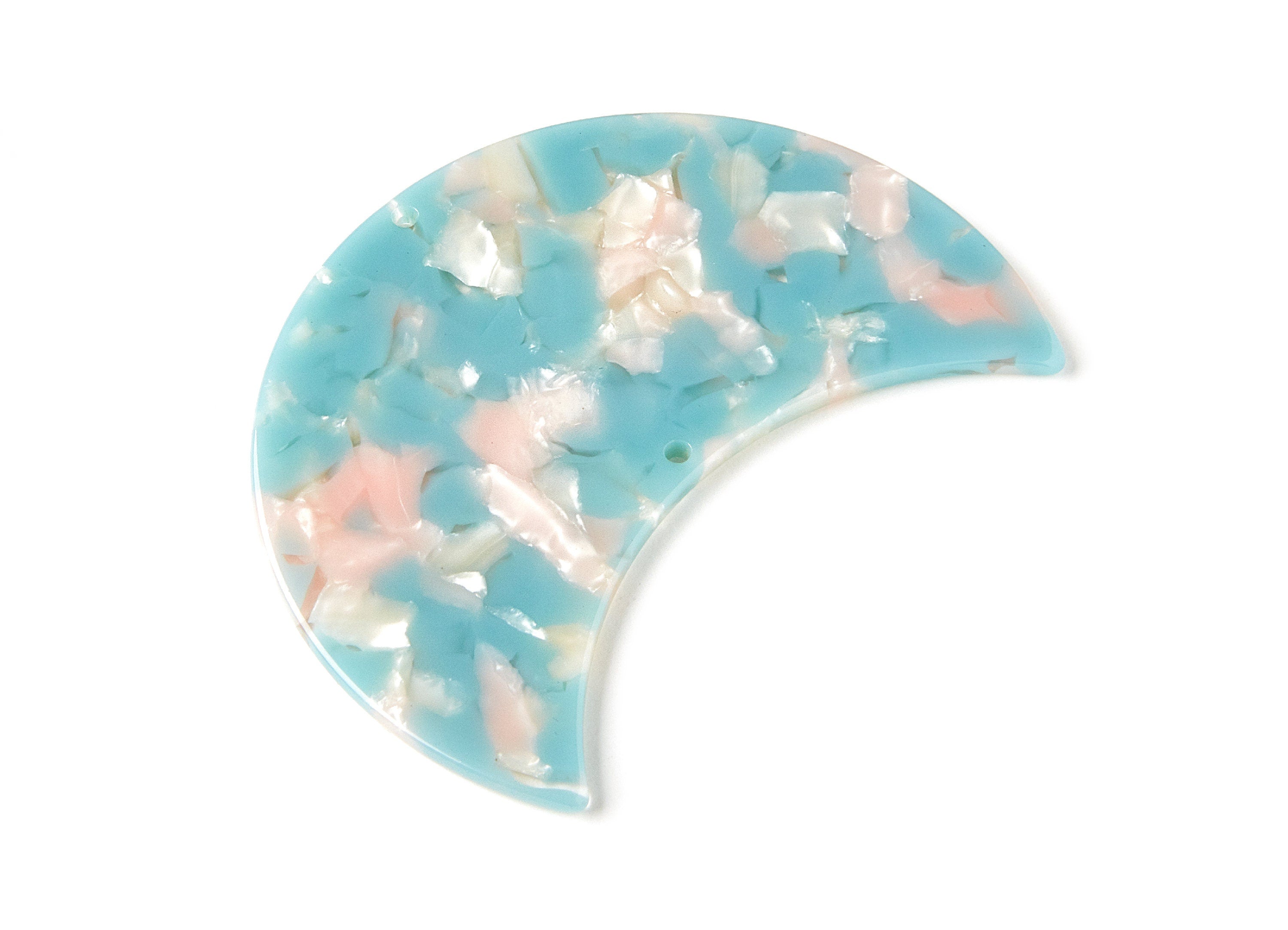 Moon Phases Wall Decor Moon Wall Hanging - Acetate Acryli Moon Shaped with 2 Holes - Color Code: A36 - 74,77x41,43x2,64mm - AC1231A - DOMEDBAZAAR