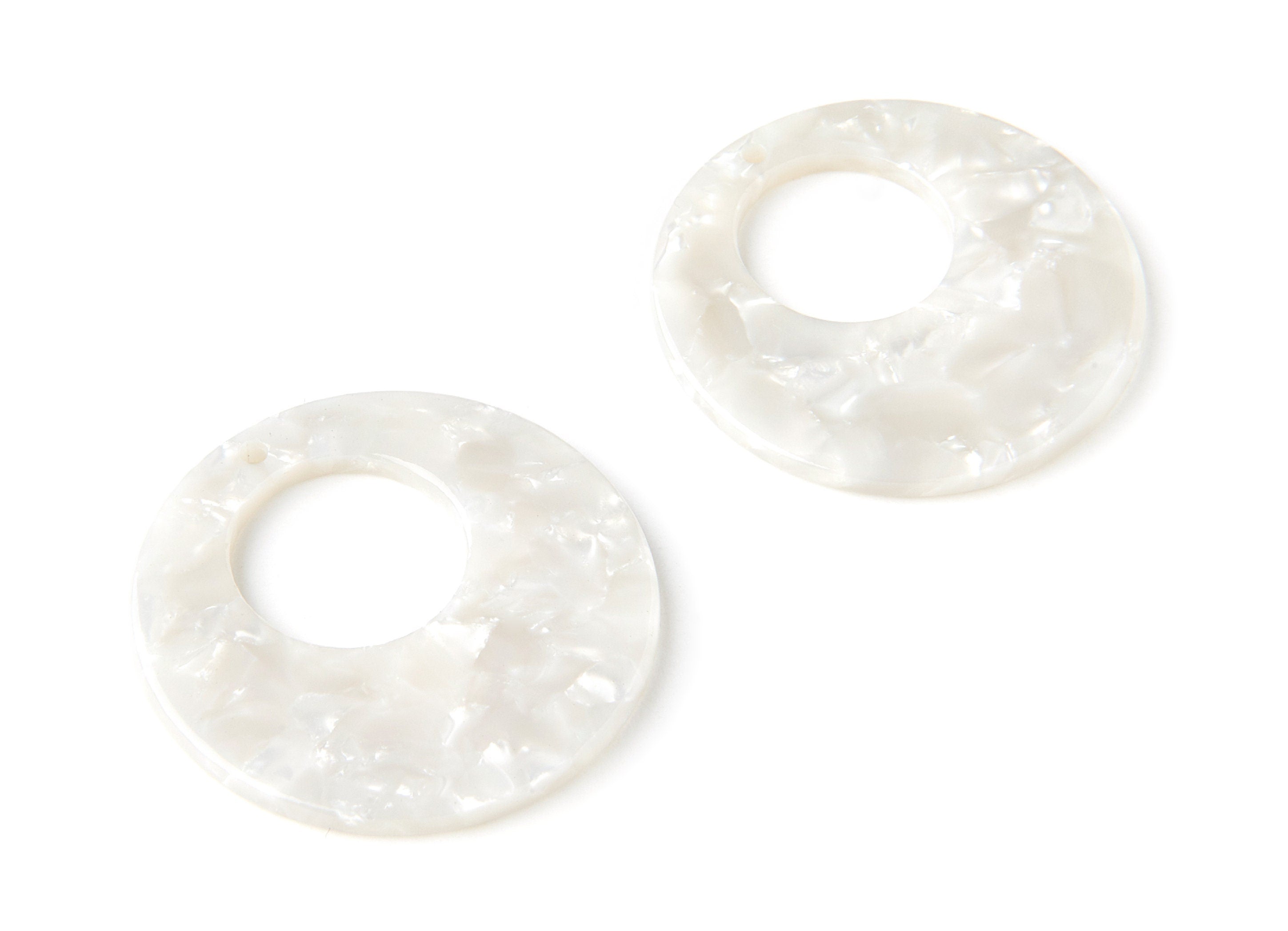 Acetate Circle Charms - Circle Earrings and Pendant - Earring Findings - Jewelry Supplies - Color Code: A30 - 34x2.5mm - AC1005R - DOMEDBAZAAR