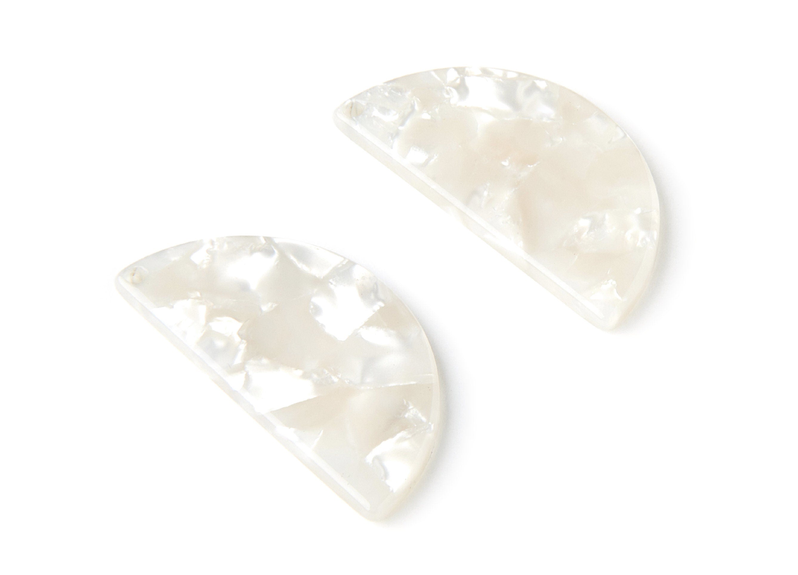 Acetate Semicircle Charms - Semicircle Pendant -  Earring Findings - Jewelry Supplies - Color Code: A30 - 33.5x16.5x2.6mm - AC1006H - DOMEDBAZAAR
