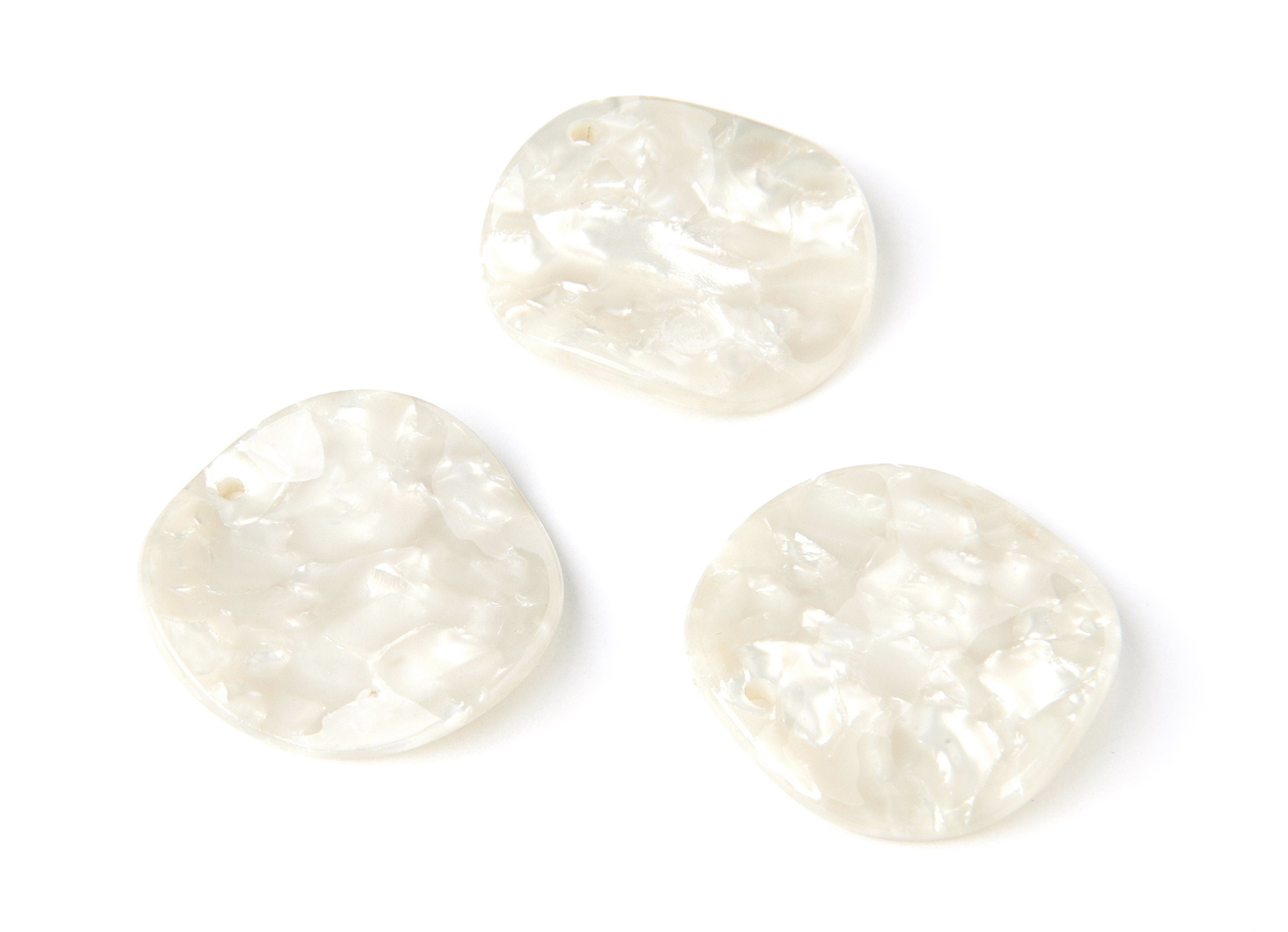 Acetate Wavy Disc Charms - Wavy Disc Earrings and Pendant - Earring Findings - Jewelry Supplies - Color Code: A30 - 34x2.5mm - AC1066D - DOMEDBAZAAR