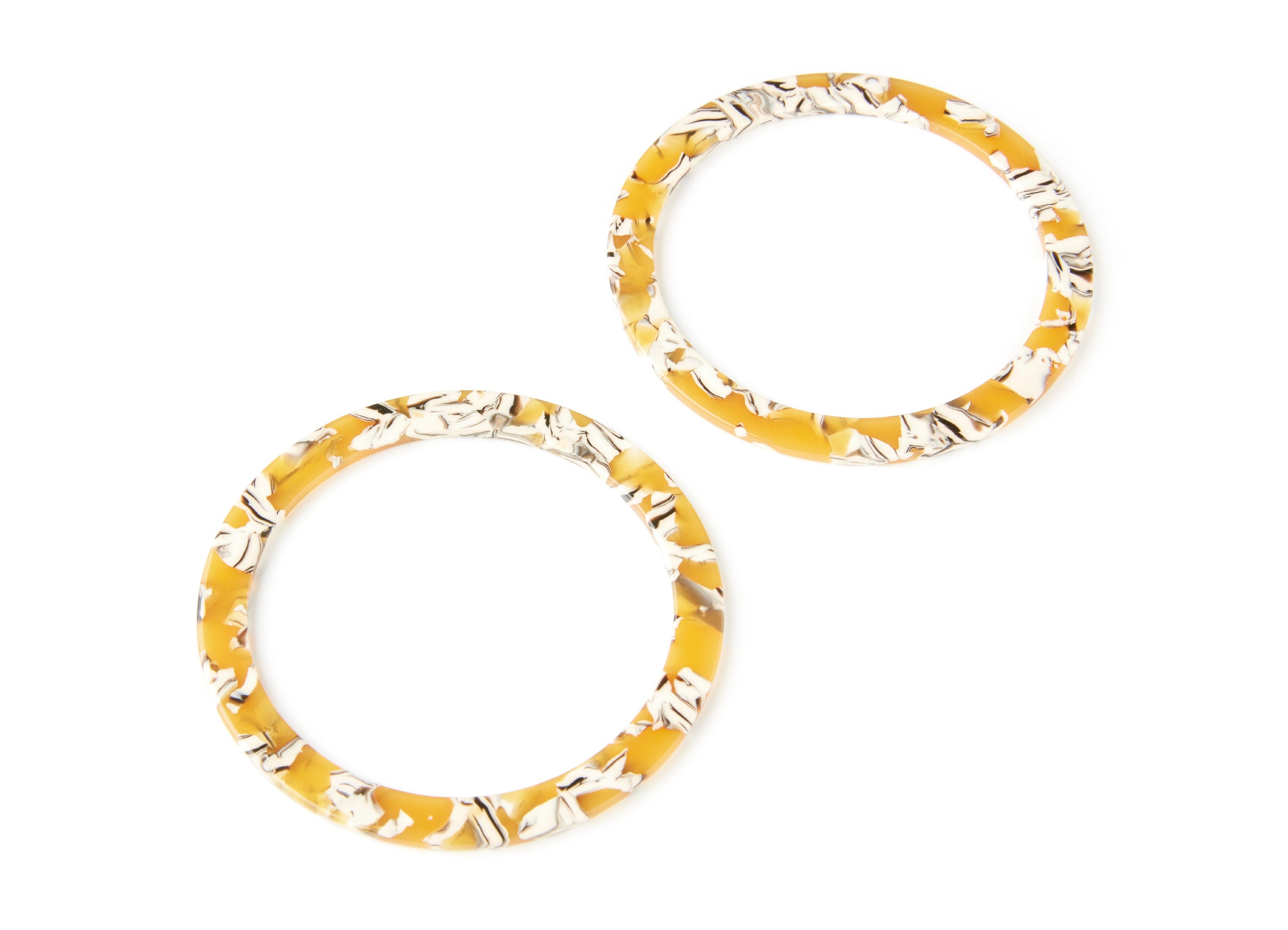 Acetate Hoop Earrings Charms - Big Circle Shaped Pendant - Earring Findings - Jewelry Supplies - Color Code: A14 - 70x70x2,76mm - AC1295F - DOMEDBAZAAR