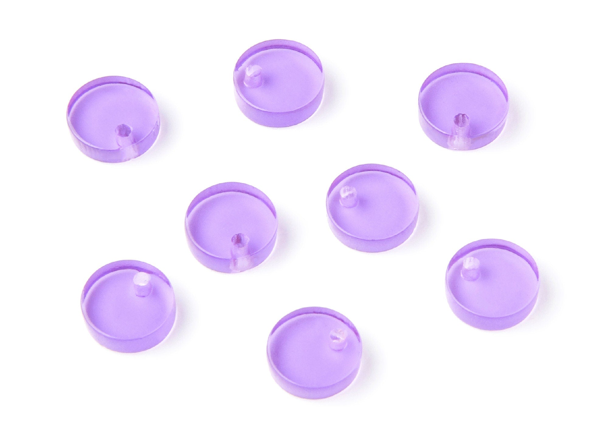 Acrylic Round Earring Charms - Round Circle Pendant - Earring Findings - Jewelry Supplies - Color Code: A72 - 9x9x3mm- AC1151J - DOMEDBAZAAR