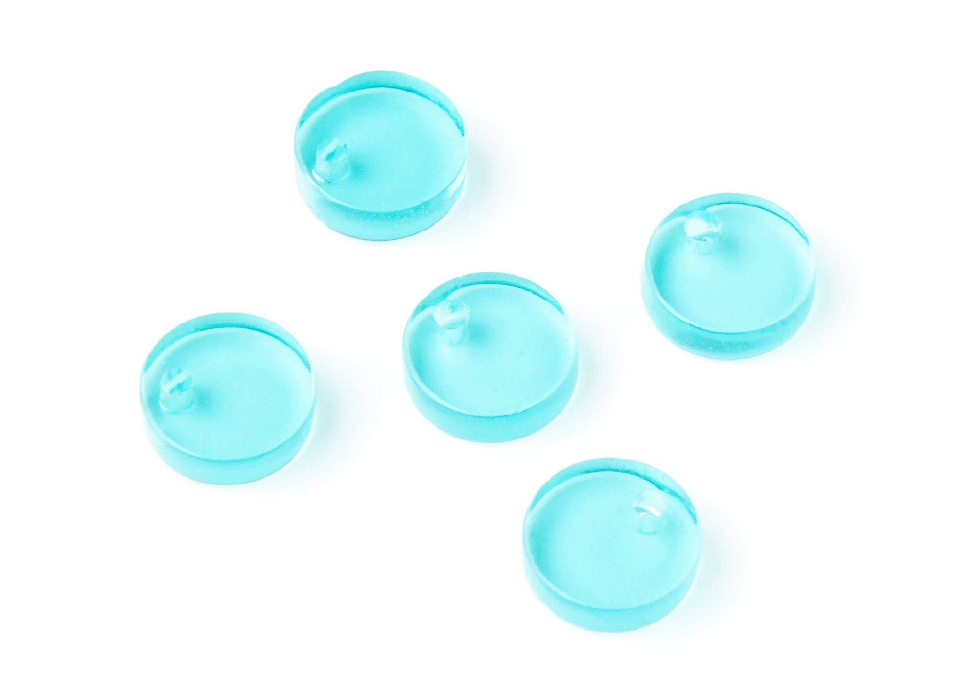 Acrylic Round Earring Charms - Round Circle Pendant - Earring Findings - Jewelry Supplies - Color Code: A68 - 9x9x3mm - AC1151T - DOMEDBAZAAR