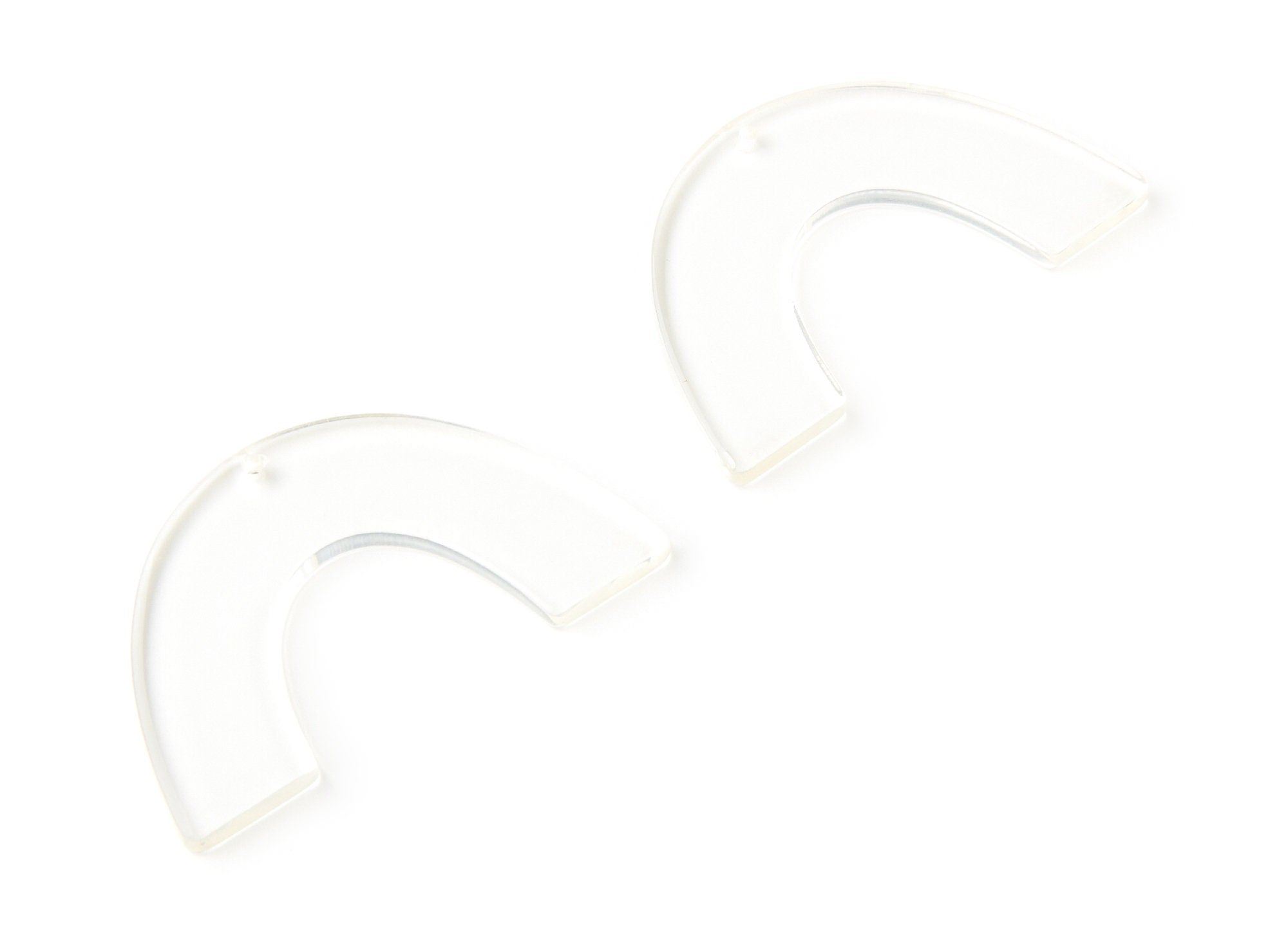 Acetate Large Arch Earring Charms One Hole - Semi Oval & U Shaped Pendant - Color Code: A63 - 49,75x31,3x2,88mm - AC1095T - DOMEDBAZAAR