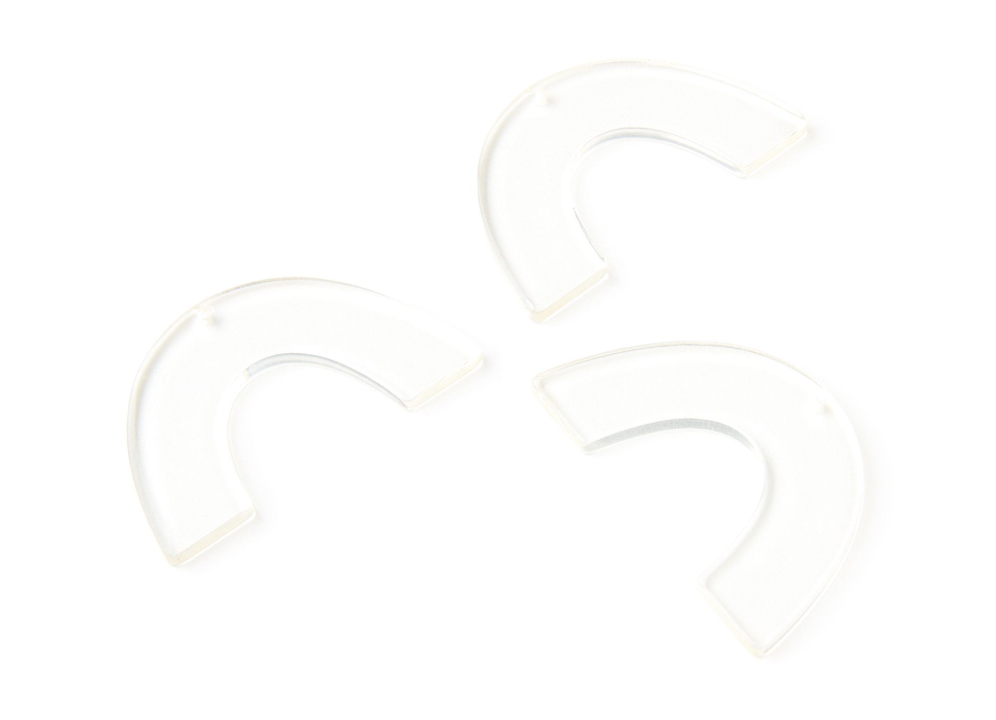 Acetate Large Arch Earring Charms One Hole - Semi Oval & U Shaped Pendant - Color Code: A63 - 49,75x31,3x2,88mm - AC1095T - DOMEDBAZAAR