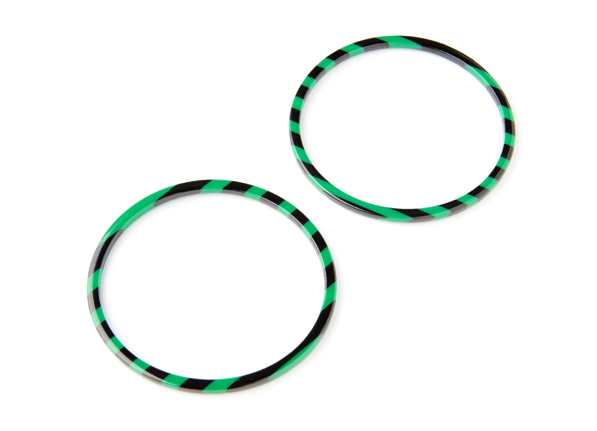 Acetate Hoop Earrings Charms - Circle Shaped Pendant - Earring Finding - Jewelry Supplies - Color Code: A74 - 65x65x3mm - AC1164L - DOMEDBAZAAR