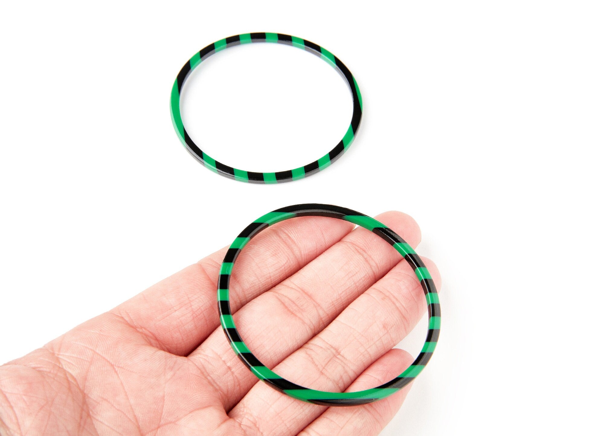 Acetate Hoop Earrings Charms - Circle Shaped Pendant - Earring Finding - Jewelry Supplies - Color Code: A74 - 65x65x3mm - AC1164L - DOMEDBAZAAR
