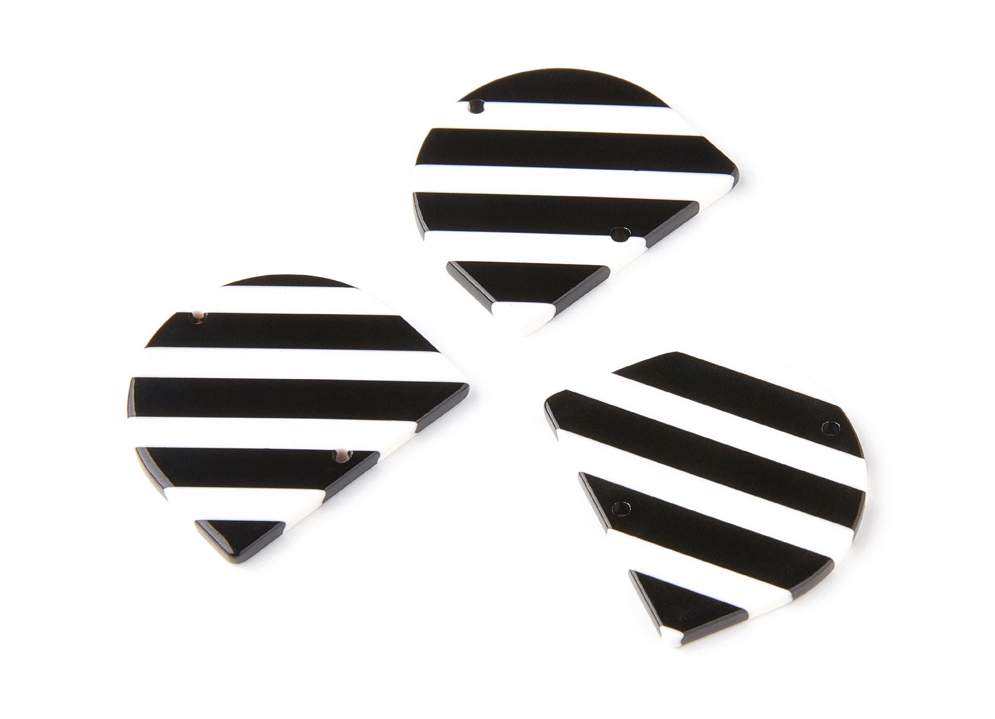 Acetate D Earring Charms -  D Shaped Pendant - Earring Findings - Jewelry Supplies - Color Code: A64 - 33,43x29,25x2,84mm - AC1634-A64 - DOMEDBAZAAR